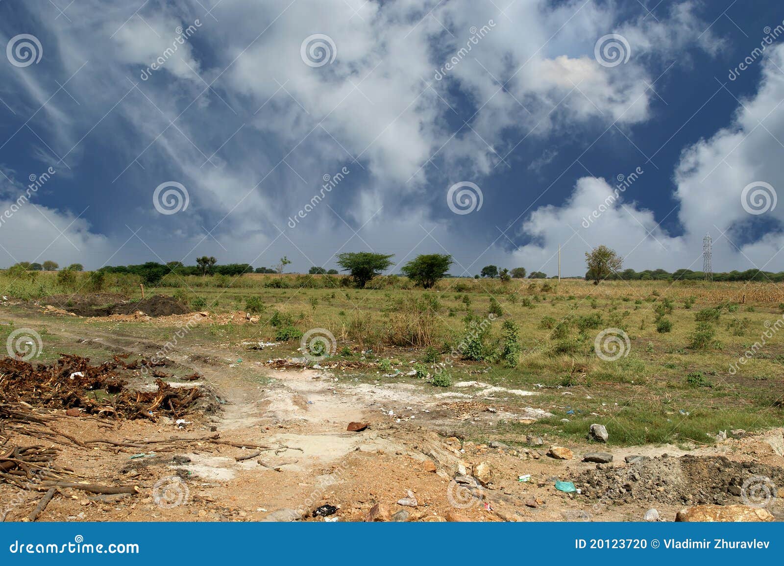Landscape In The Summer Hot Weather. Kerala Stock Photo - Image ...