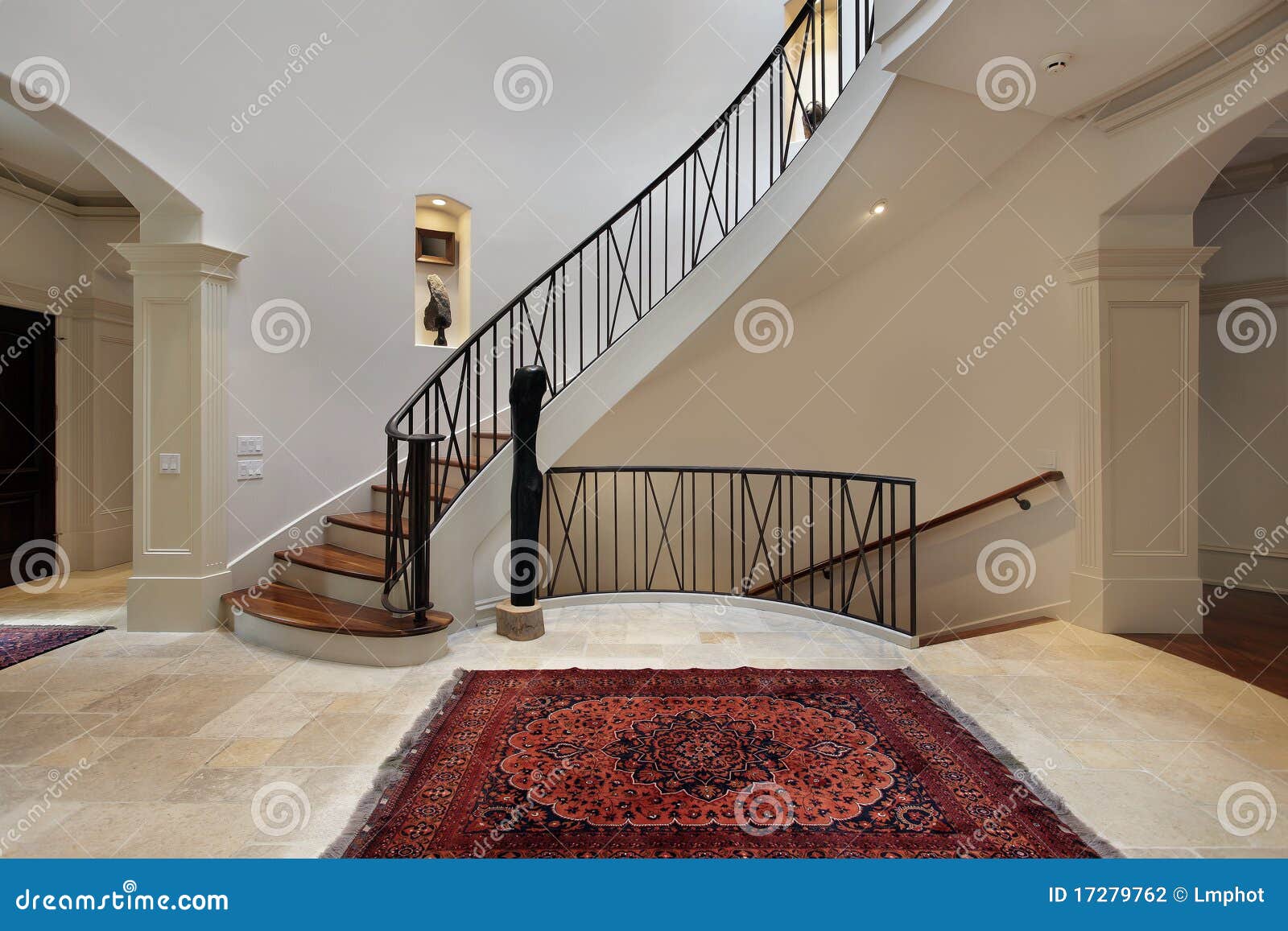 Large Foyer With Circular Staircase Stock Photography - Image ...