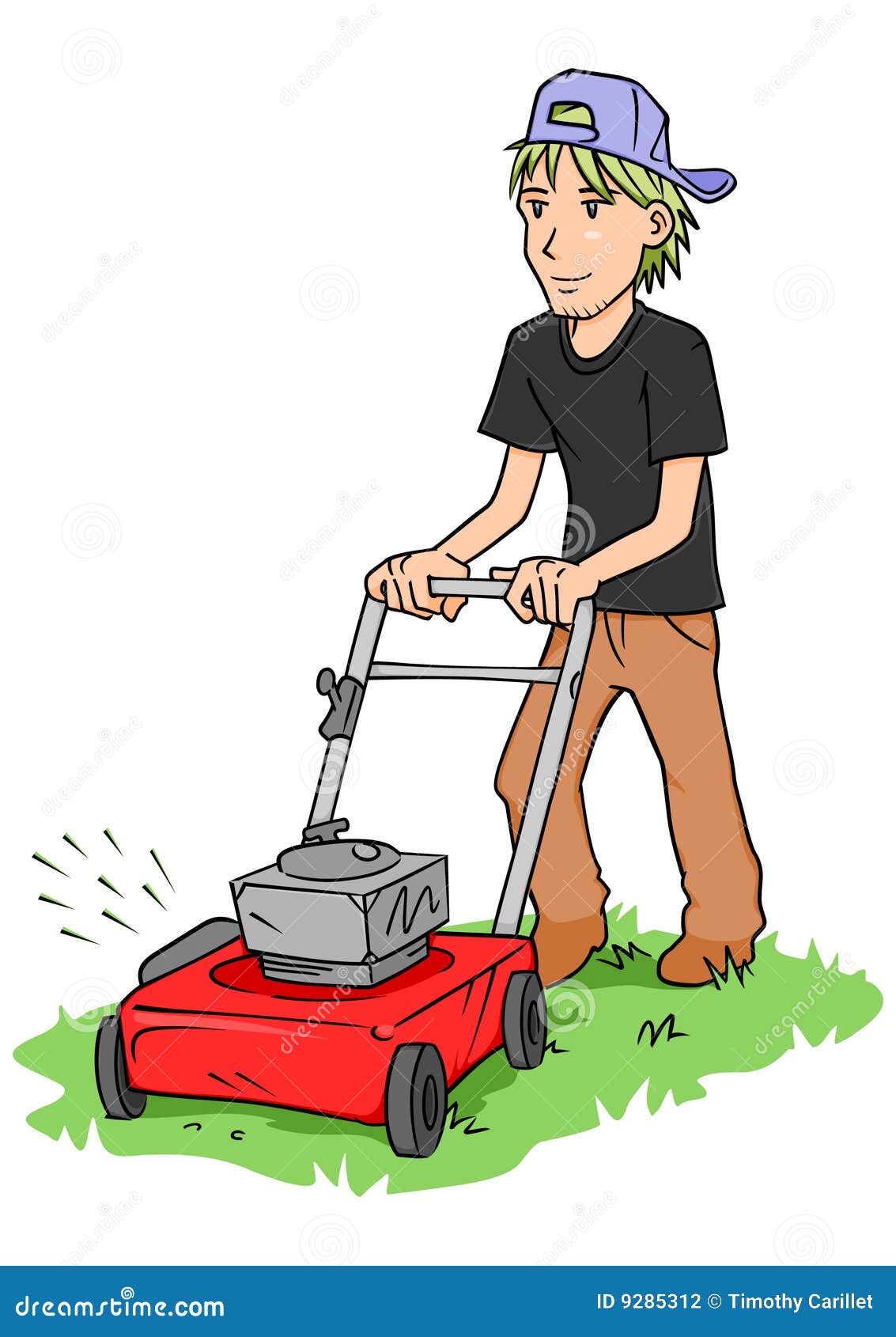 clipart man mowing lawn - photo #14