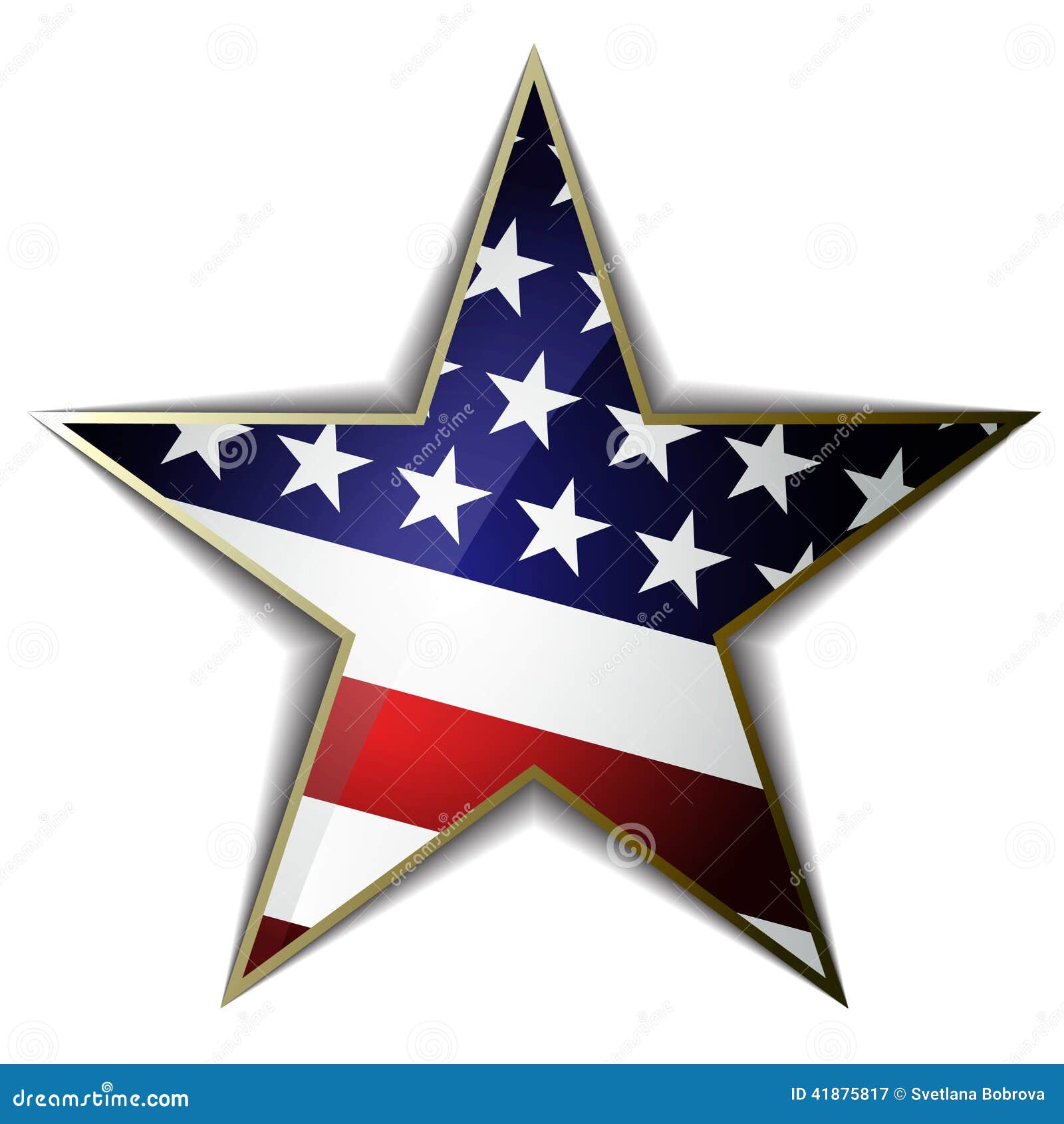 Que Représentent Les étoiles Sur Le Drapeau Américain Le Drapeau Américain En Tant Que Symbole En Forme D'étoile Vecteur