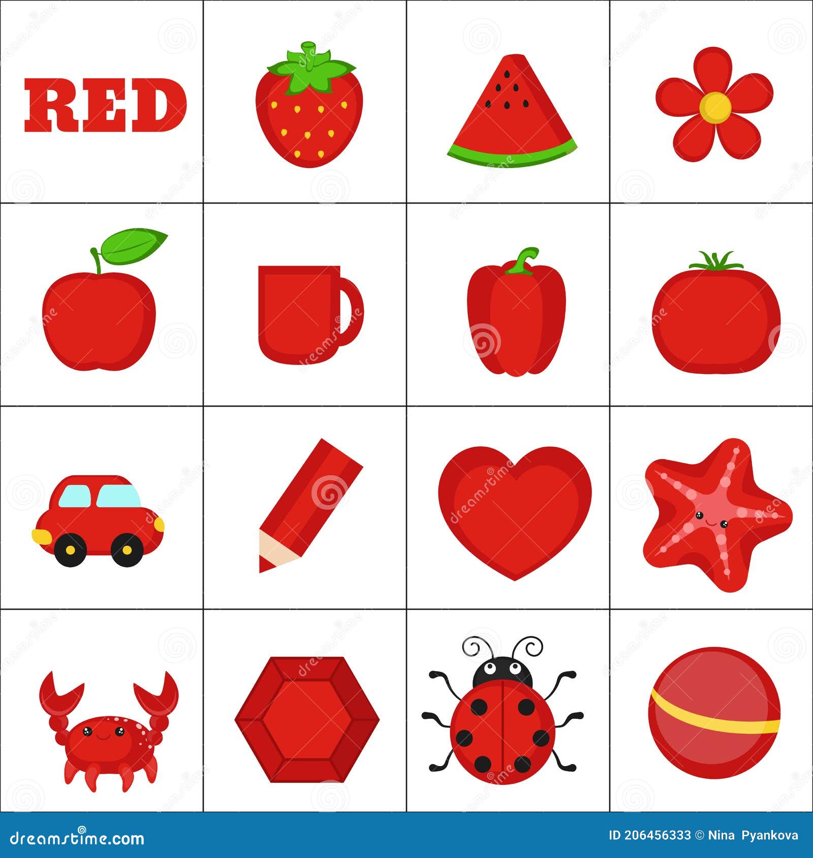 Best Ideas For Coloring Red Objects Worksheet