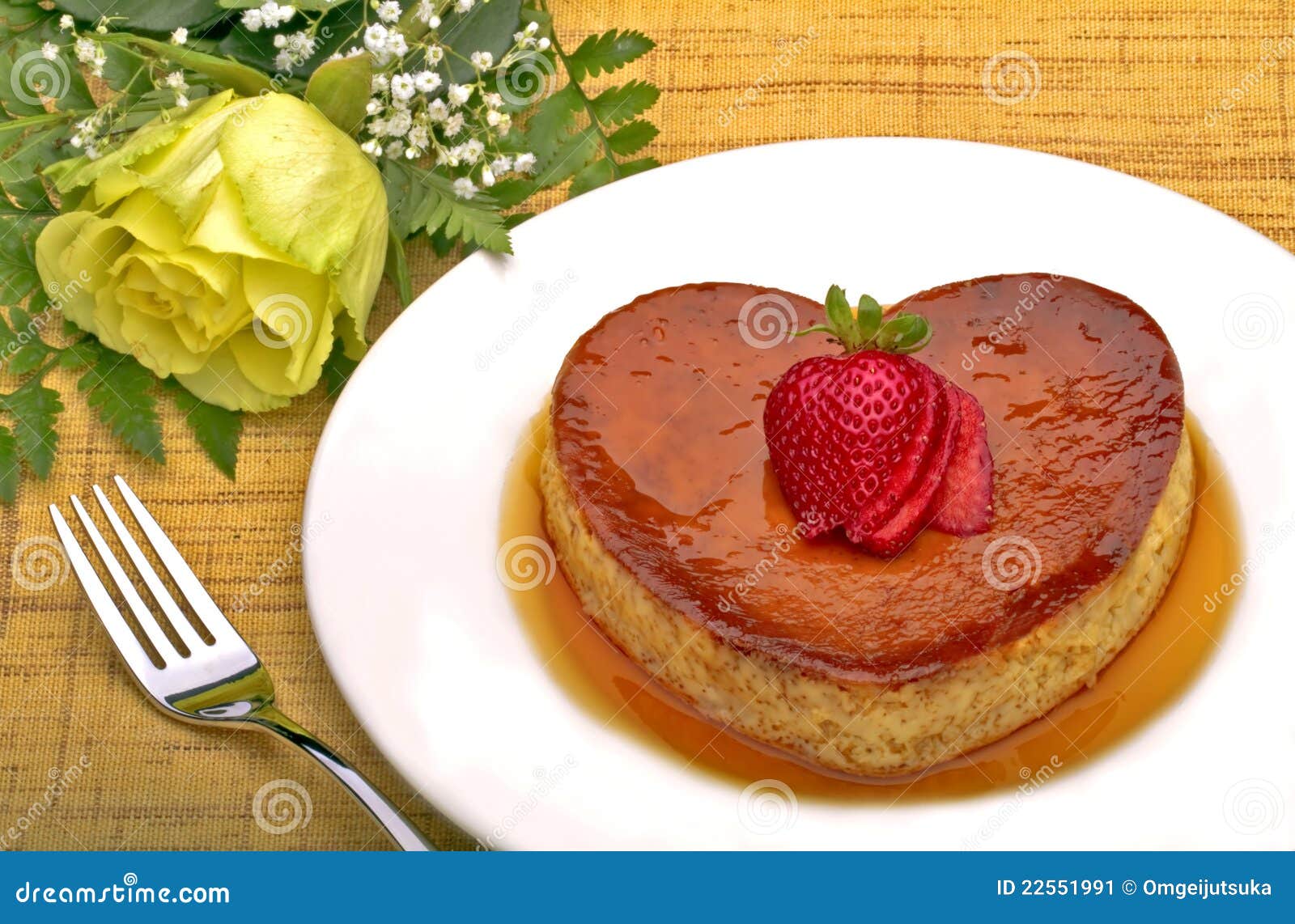 i love stock image flan