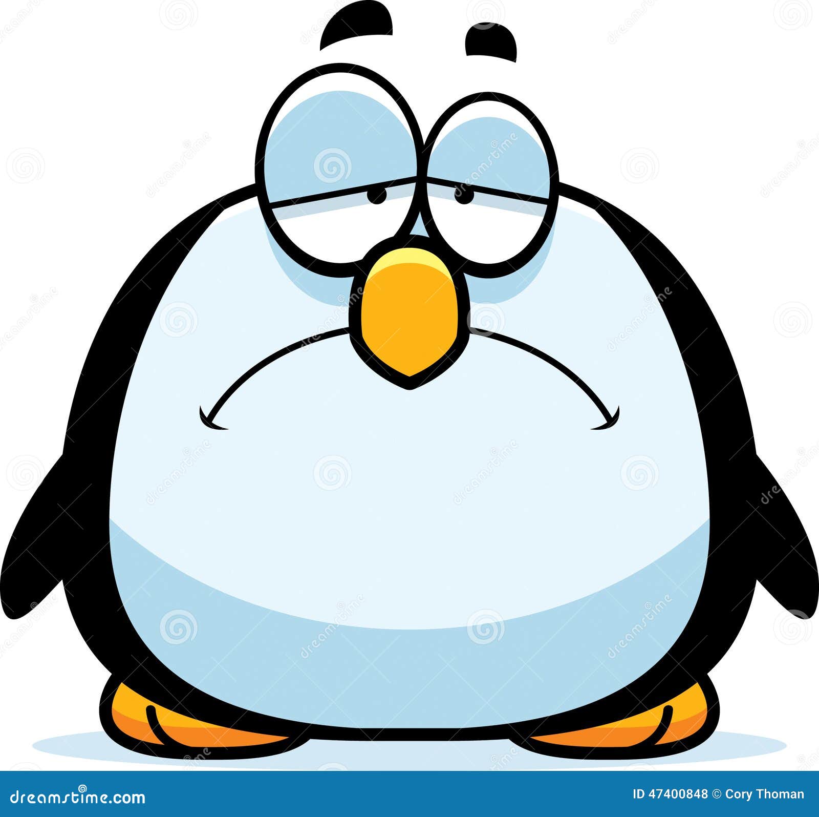 Ledsen Liten Pingvin Vektor Illustrationer - Bild: 47400848