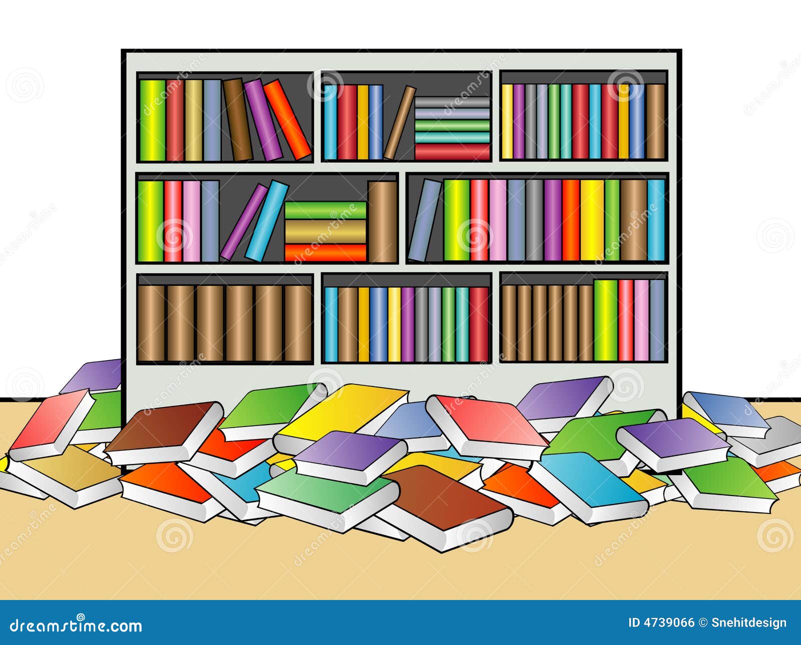 free clip art library bookshelf - photo #47