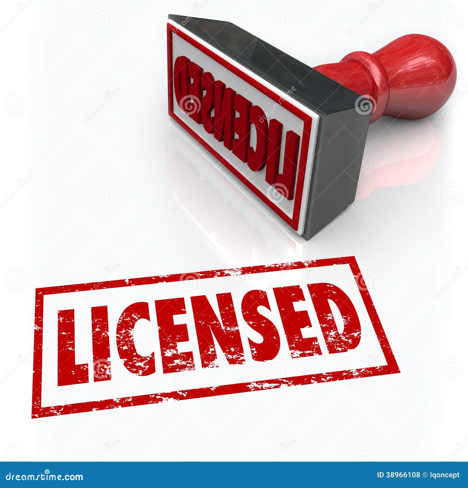Licensed Stamp Official Authorized Certified Stock Illustration - Image