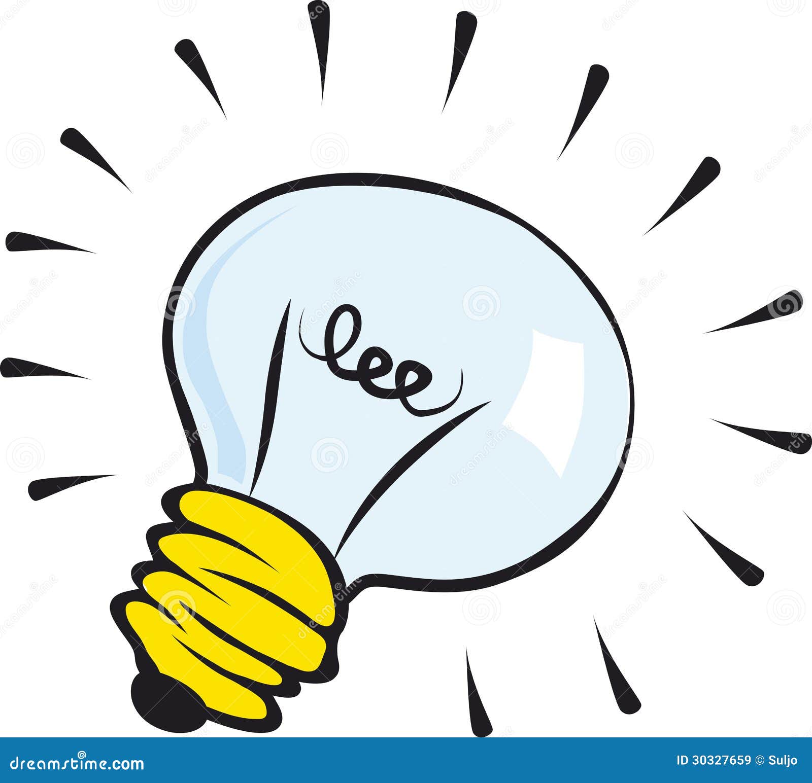 Cartoon+Light+Bulb Cartoon Vector Illustration of Light Bulb Isolated on White Background ...