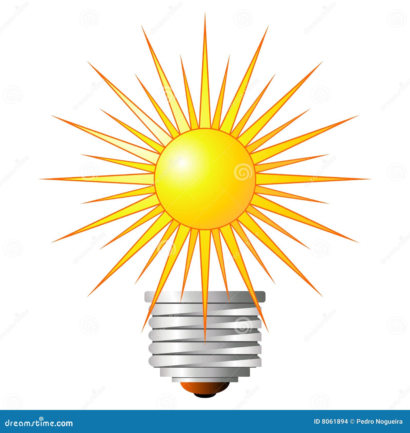 Light Bulb With Sun Stock Images Image 8061894