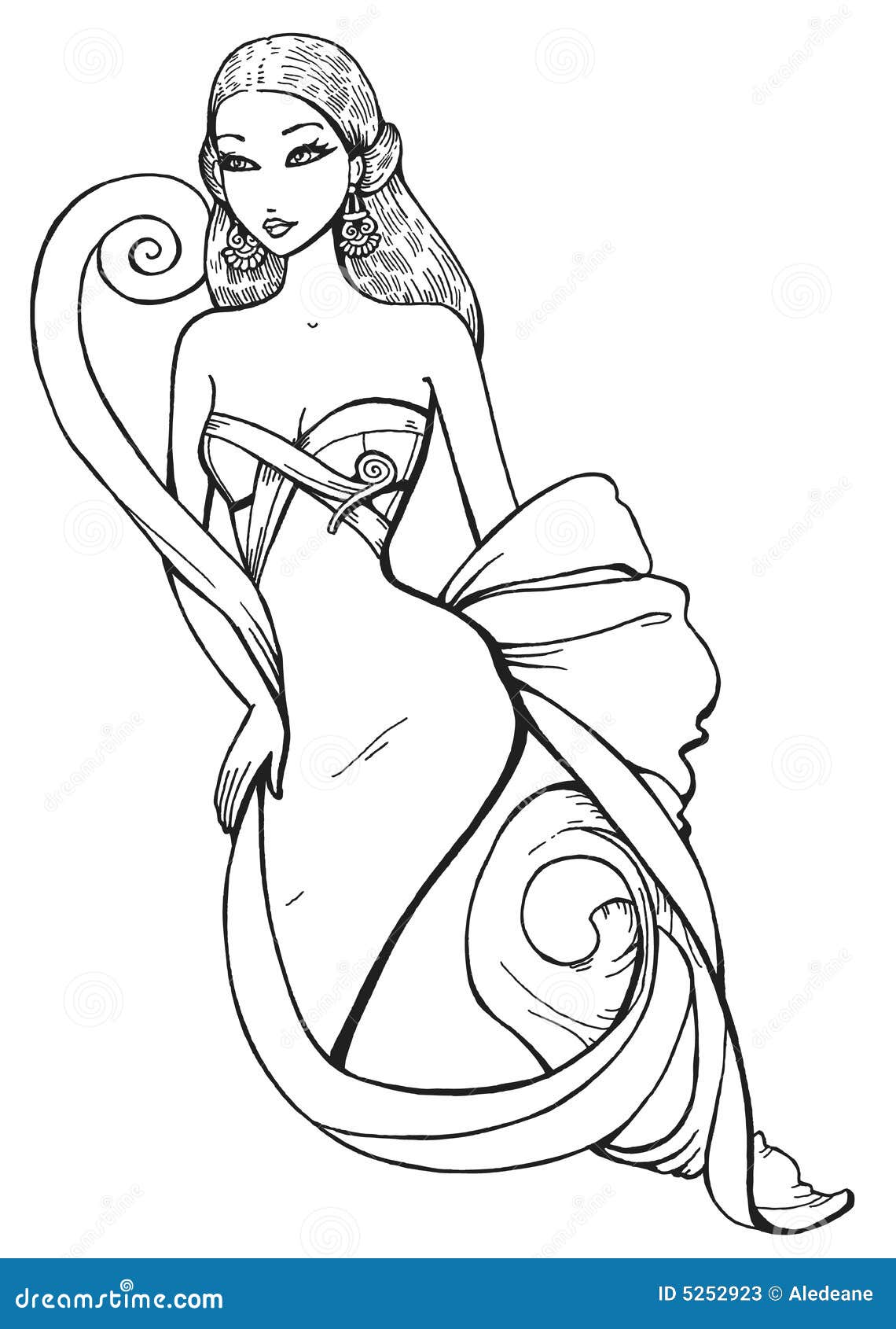 Line Art Woman : Line art woman stock photos image