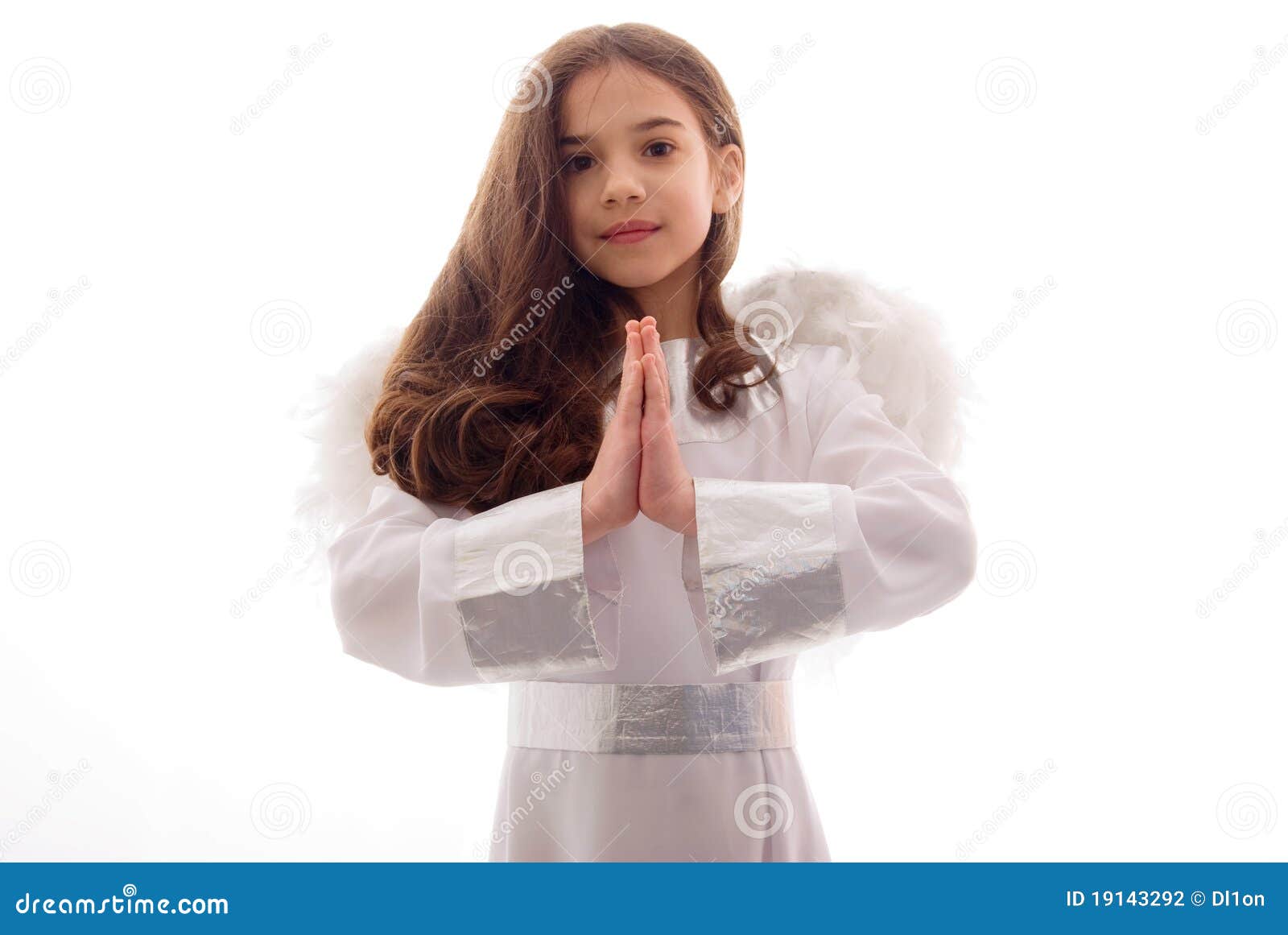 Little Angel Praying Gratefully Stock Photography Image 19143292