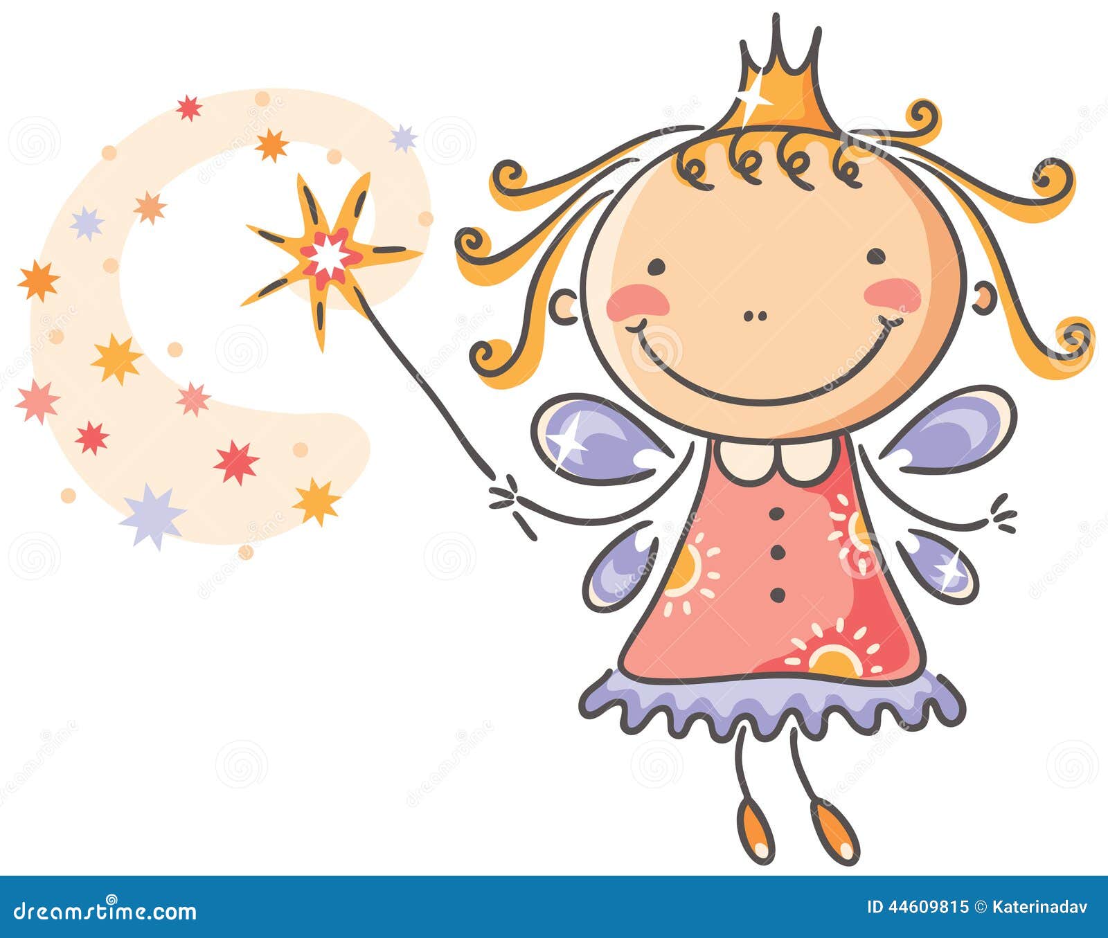 Little Cartoon Fairy Stock Vector - Image: 44609815