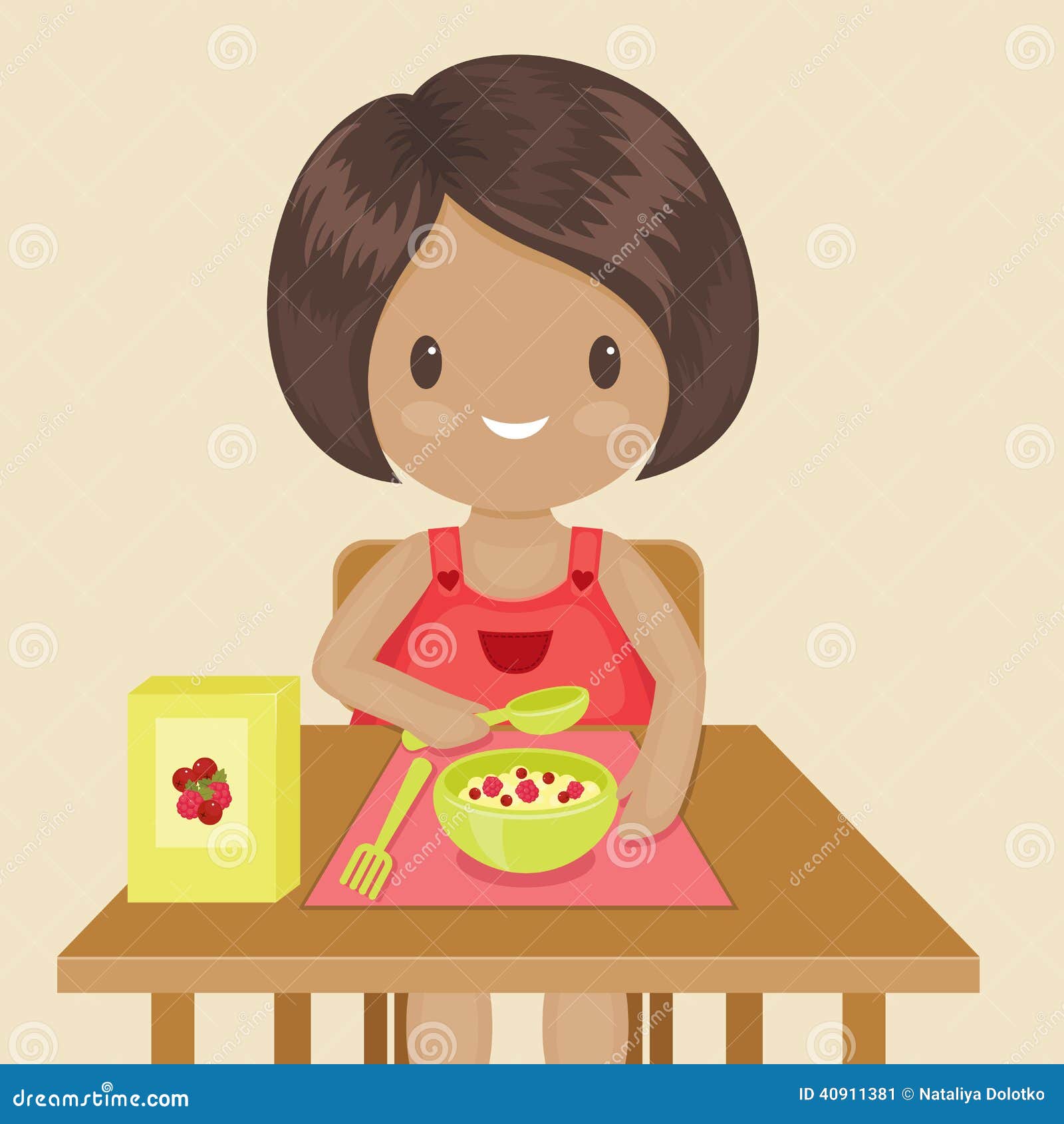 clipart girl eating breakfast - photo #46