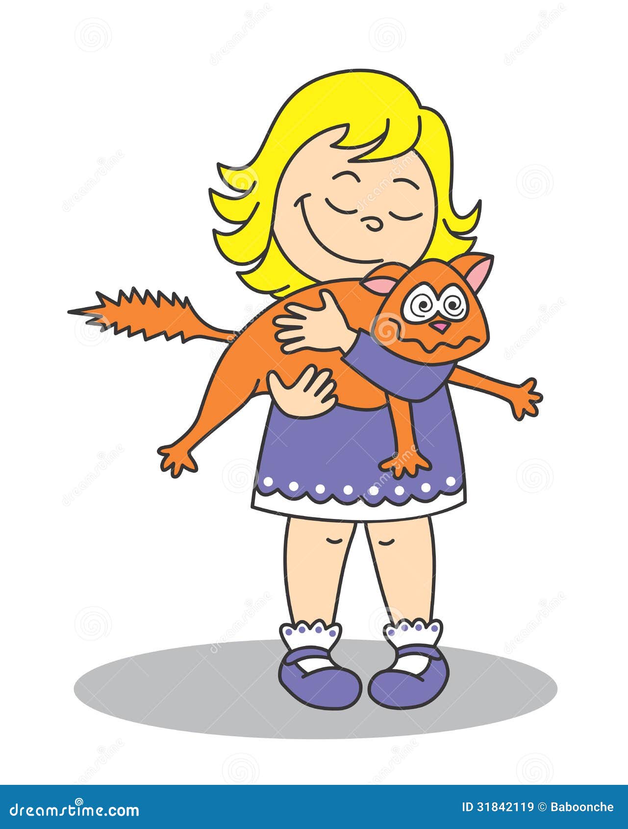 clipart girl with cat - photo #6