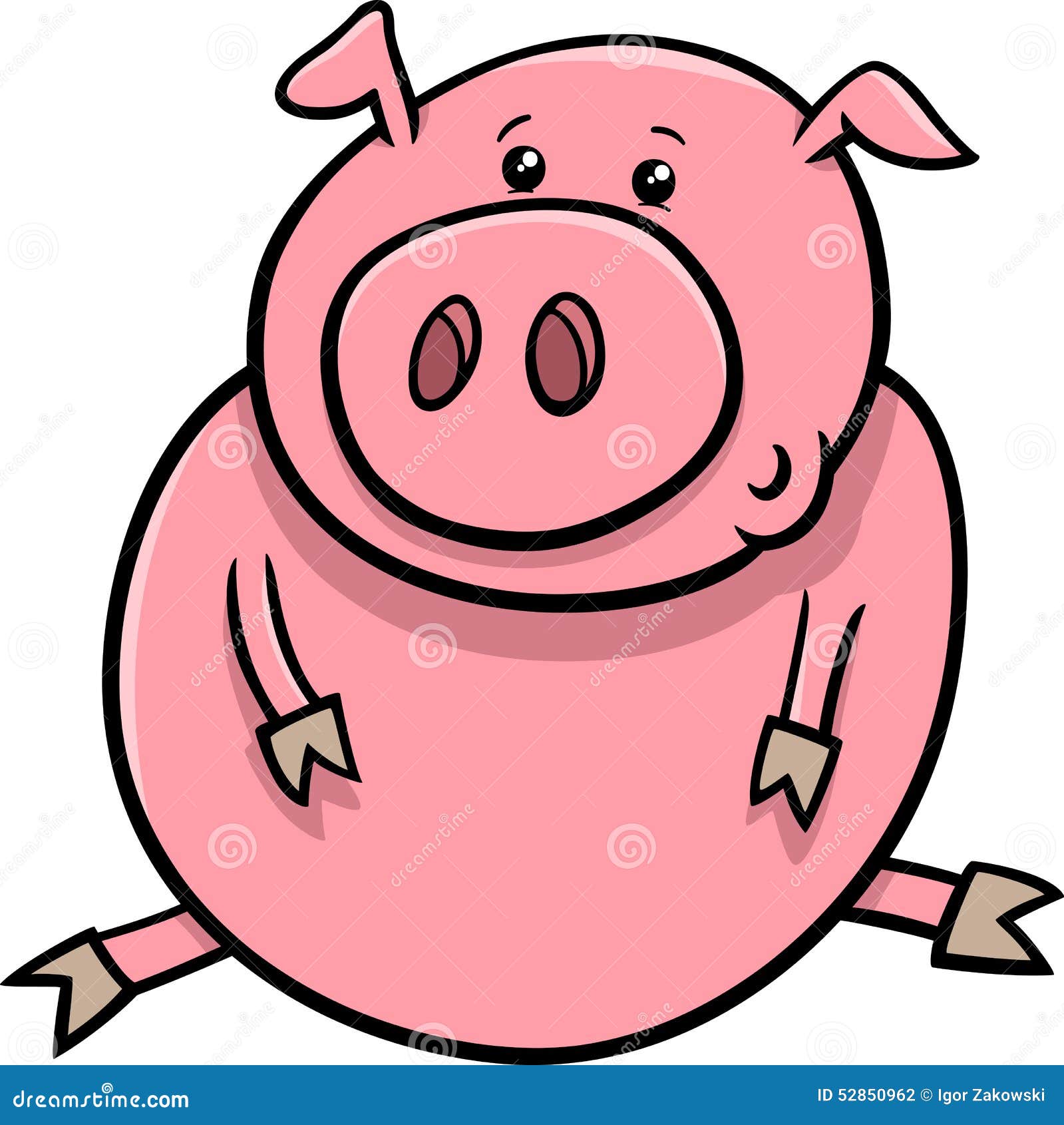 Little Pig Or Piglet Cartoon Stock Vector - Image: 52850962