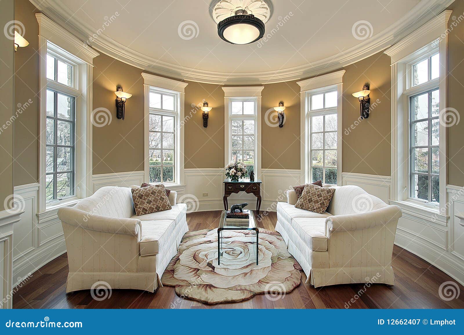 Living Room With Lighting Scones Royalty Free Stock Photography ...