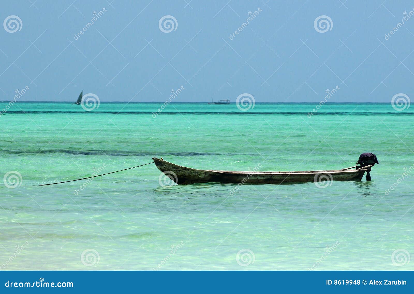 Royalty Free Stock Photos: Local boat at Zanzibar beach