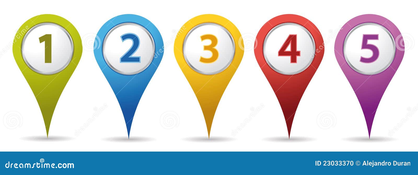 Location Number Pins Stock Photo Image 23033370