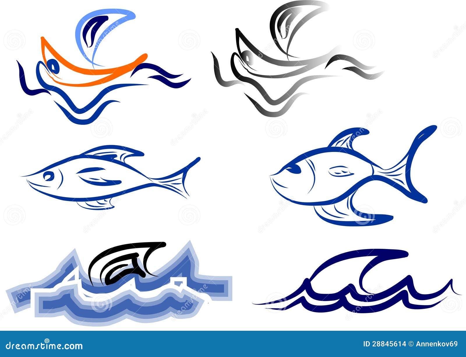 Logo Boat And Fish Stock Images - Image: 28845614