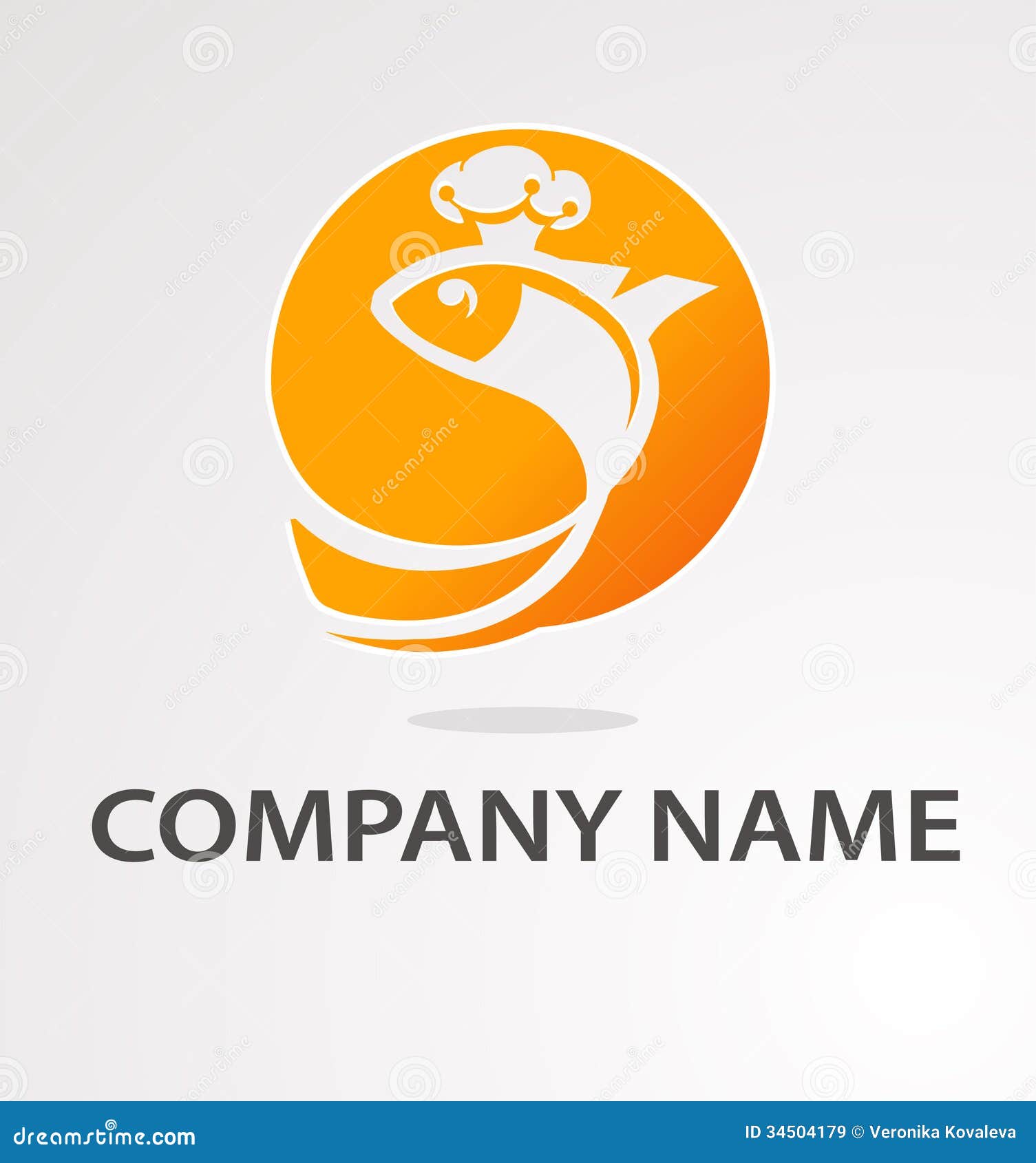 Logo With Golden Fish Royalty Free Stock Images - Image: 34504179