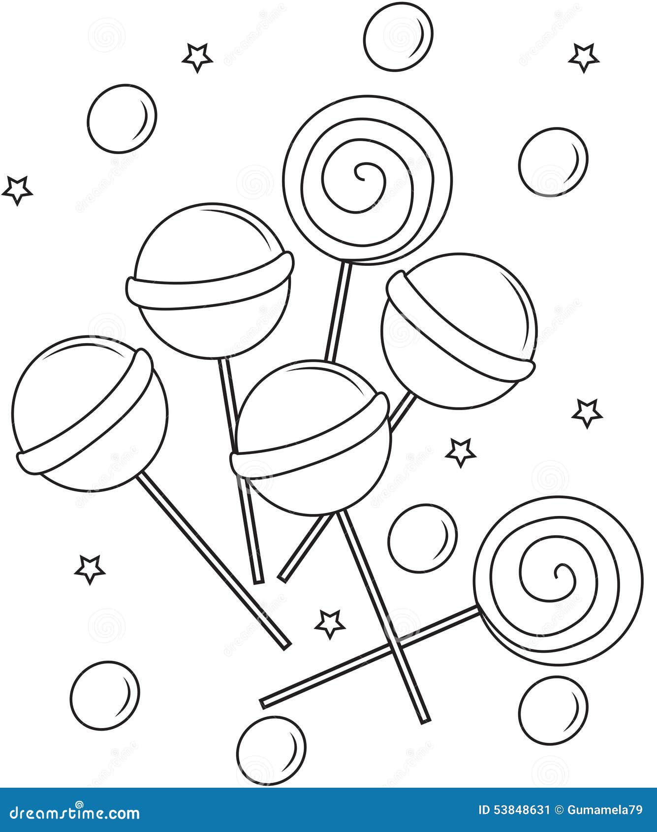 lollipops coloring page useful as book kids 53848631