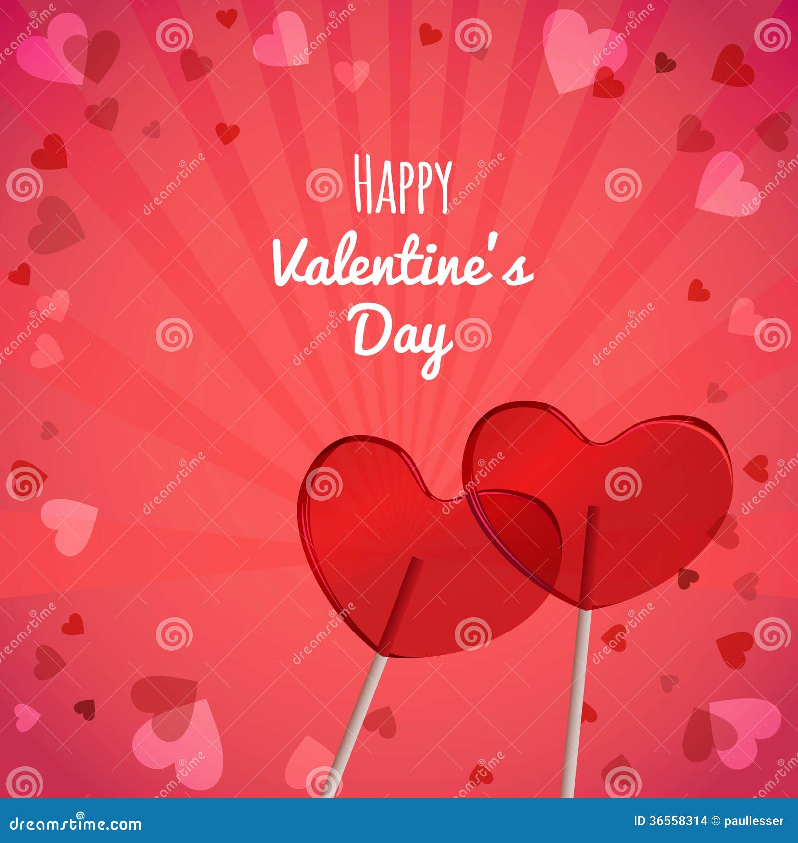 Lollipops Heart Shaped Valentines Day Stock Images - Image: 36558314