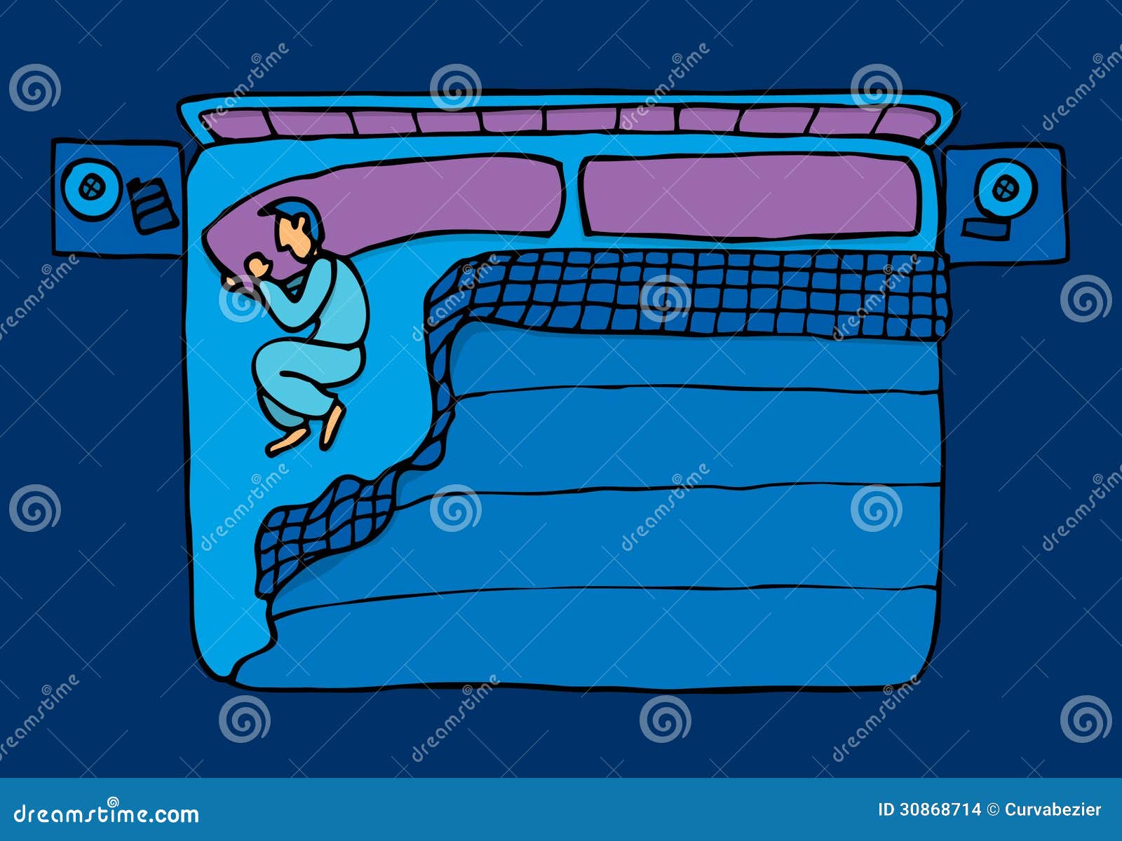 Lonely Blue Guy Sleeping Stock Images - Image: 30868714