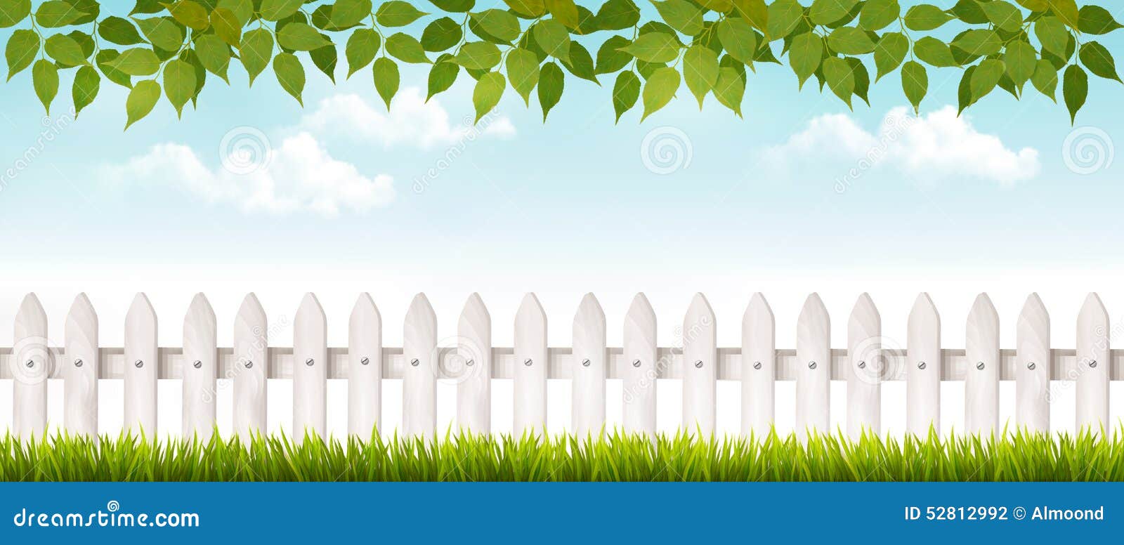 long white fence banner with grass and fence stock vector christmas wreath no background