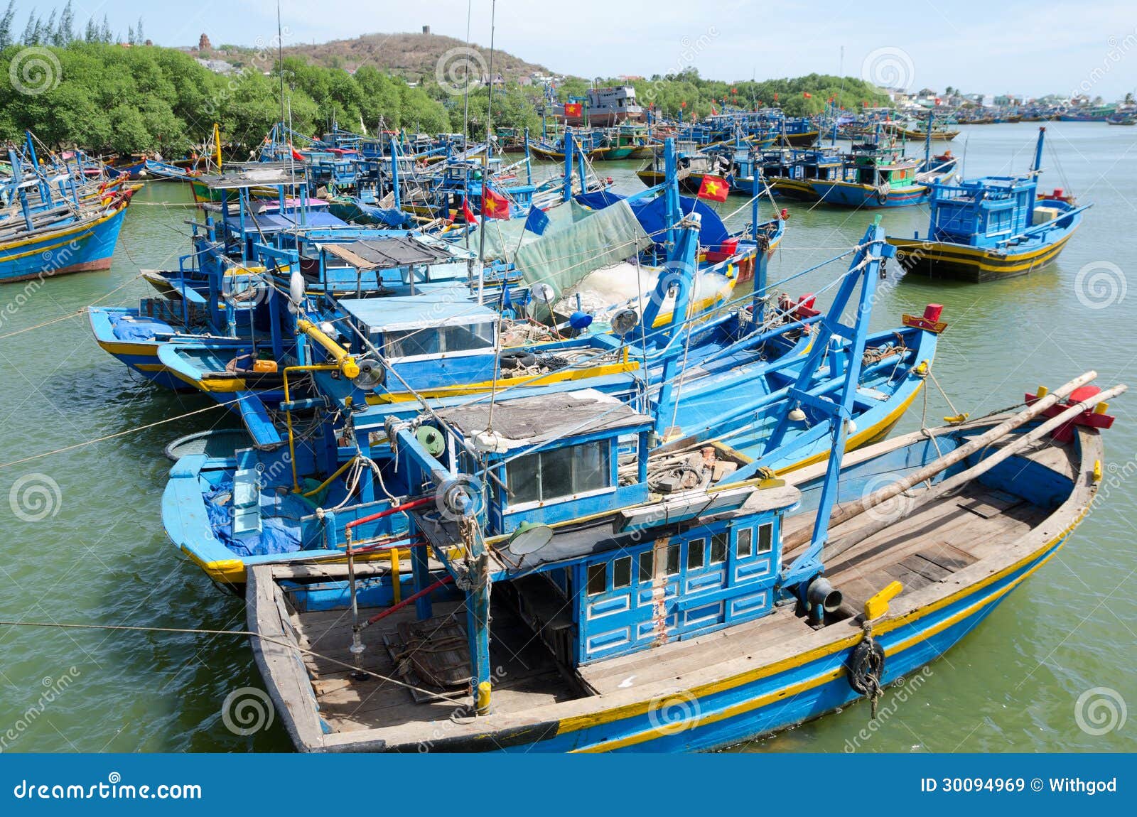 Fishing Boats In Vietnam Royalty Free Stock Images - Image: 30094969