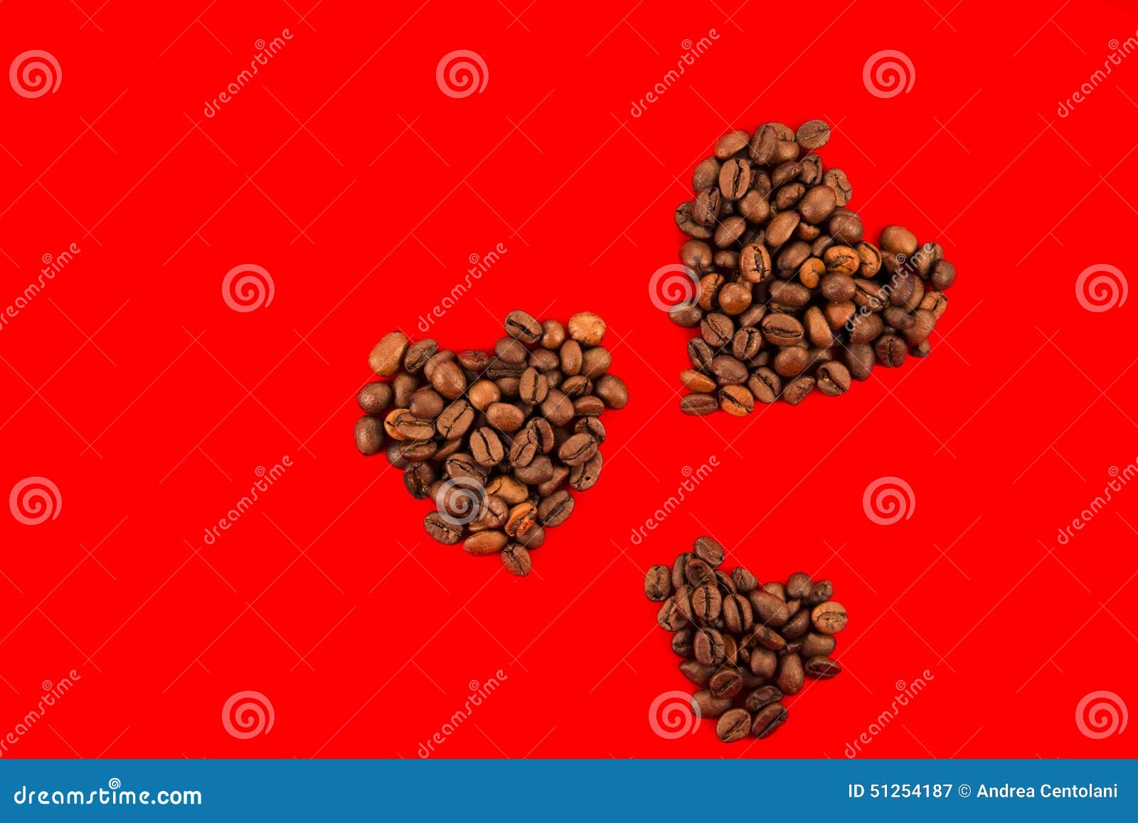 Love for coffeecoffee beans in the shape of heart.