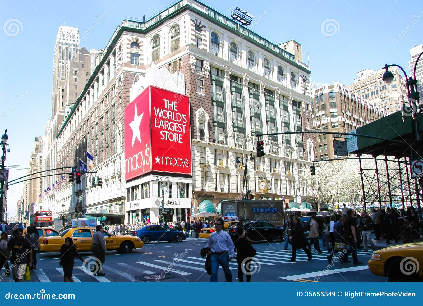 ... facades of Macy's Department Store at Herald Square in New York City