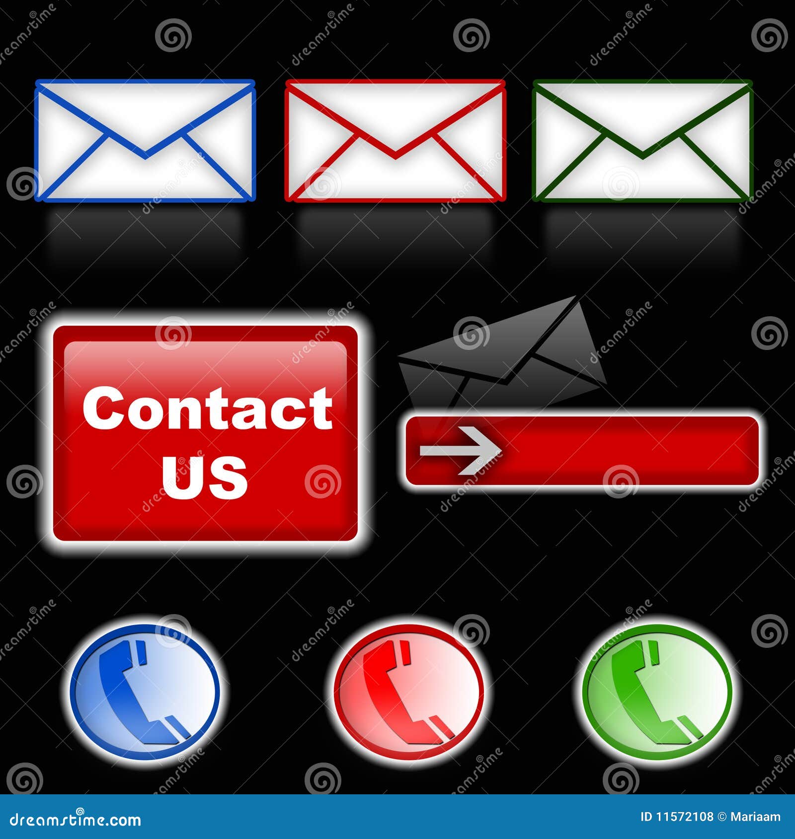 Mail & Phone Symbols Royalty Free Stock Photos - Image: 11572108