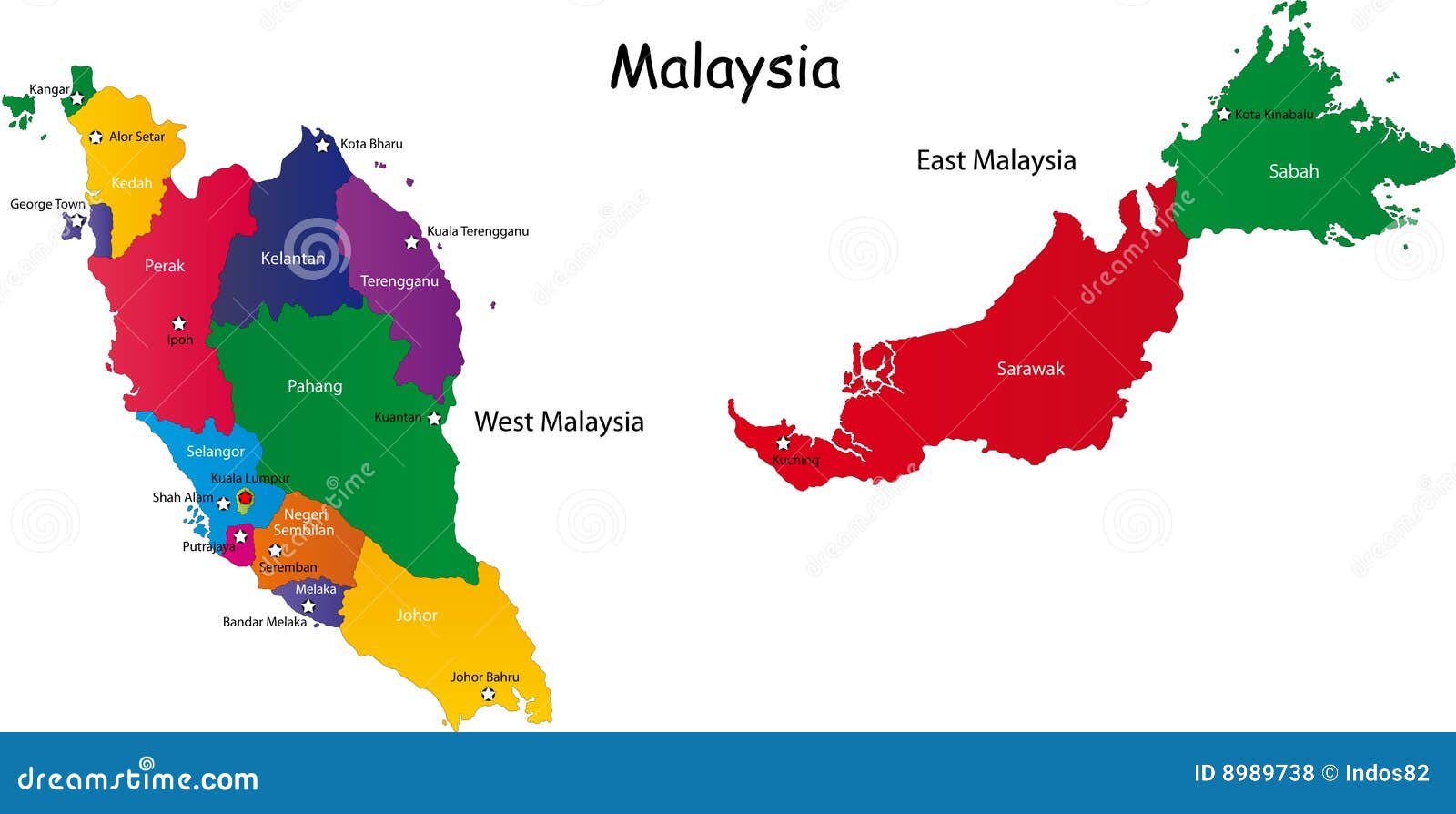 Malaysia Map Royalty Free Stock Photos Image 8989738