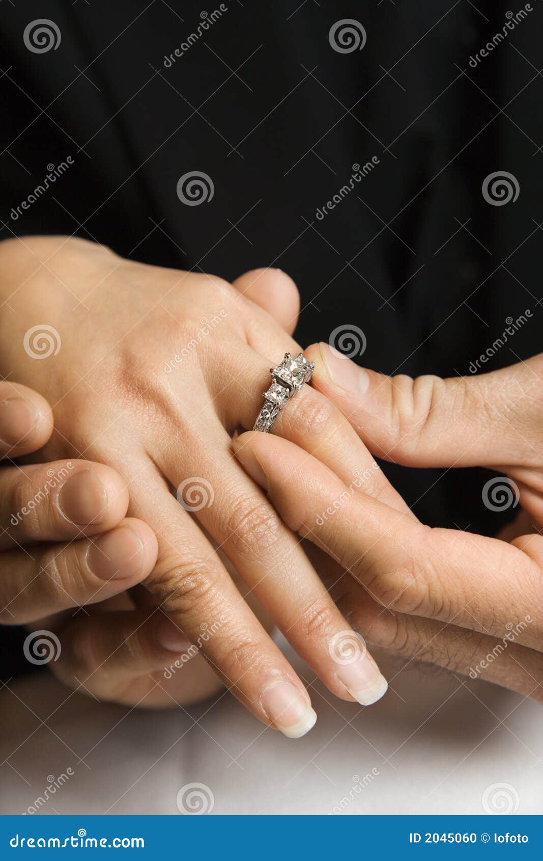 Female Engagement Ring Hand Female Engagement Ring Hand
