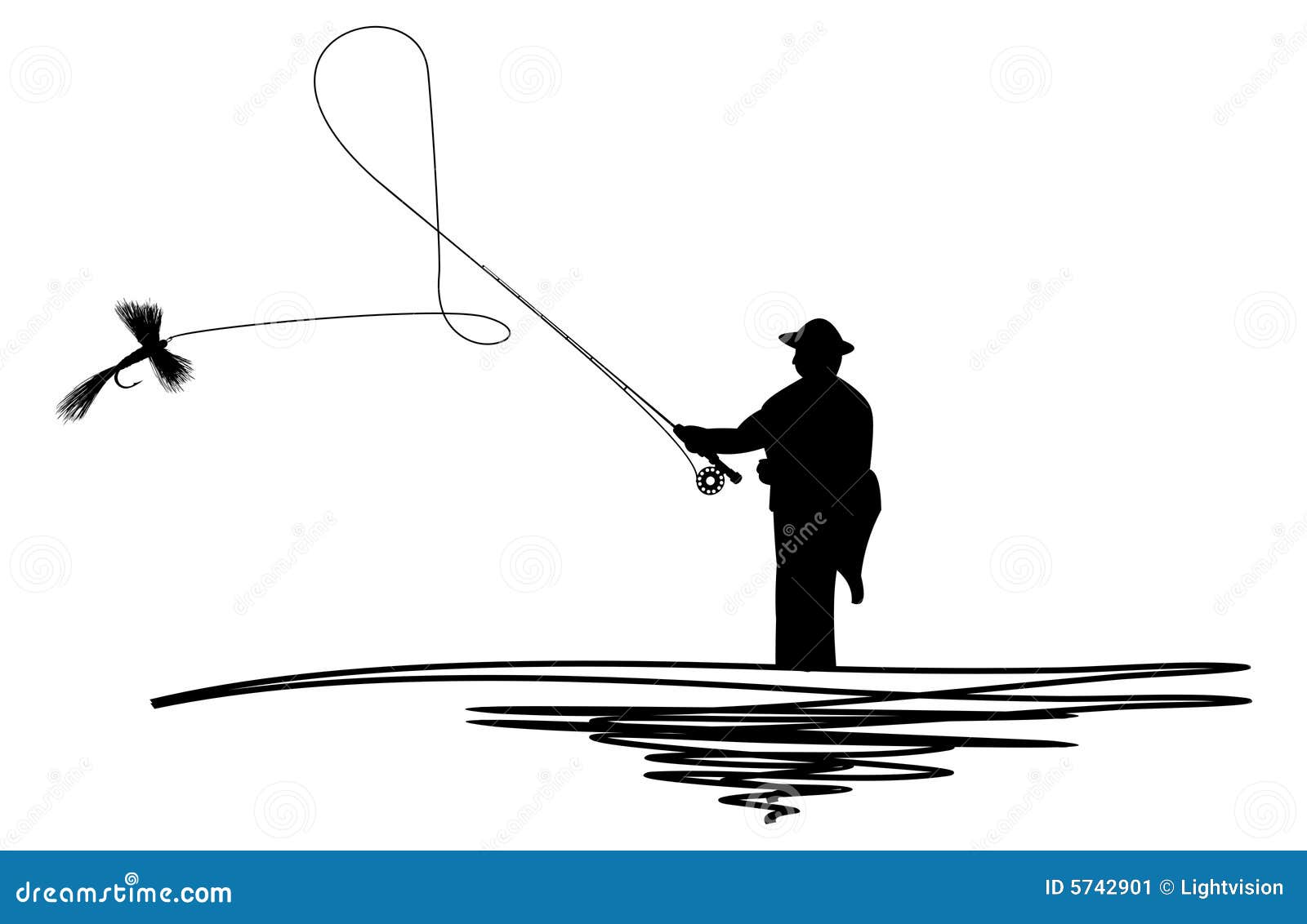 fly fisherman clipart free - photo #30