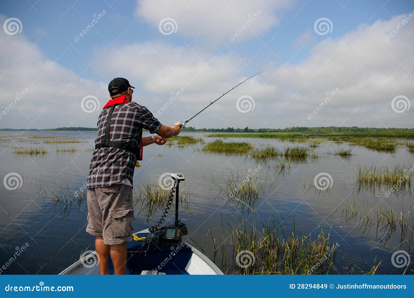 Man Fishing On Lake Royalty Free Stock Images - Image: 28294849