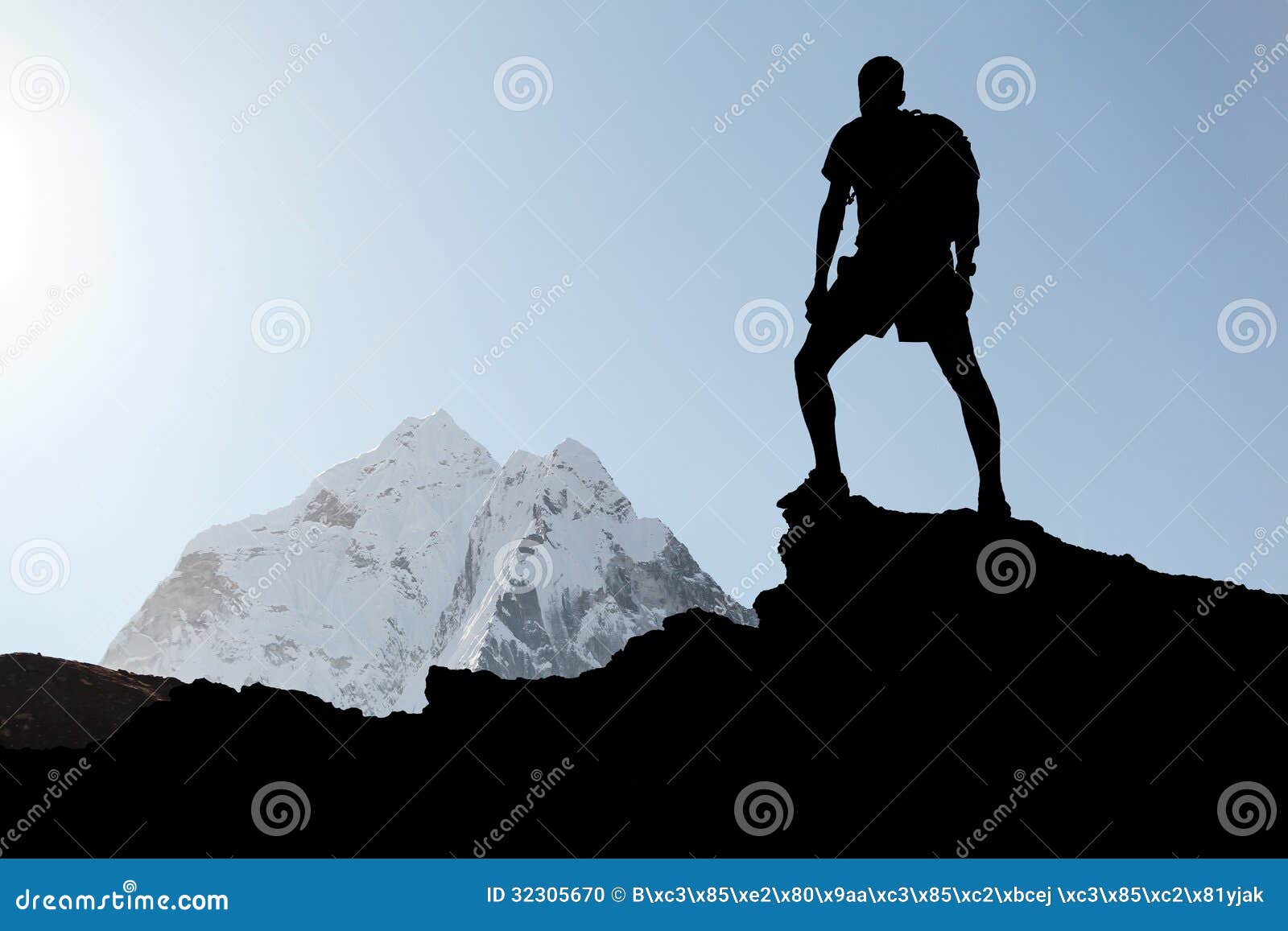 clipart man on mountain top - photo #22