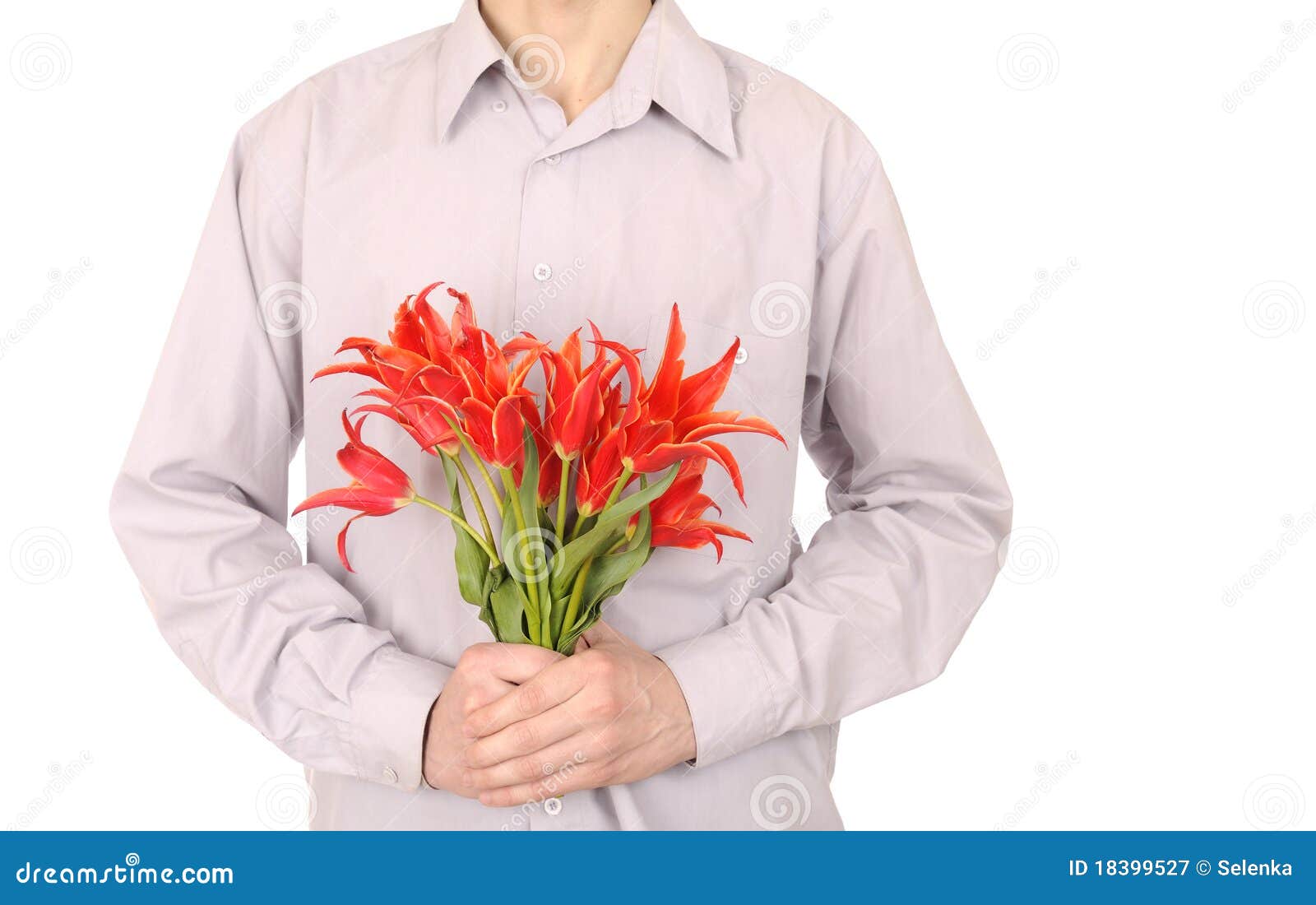 man holding flowers man holding flowers