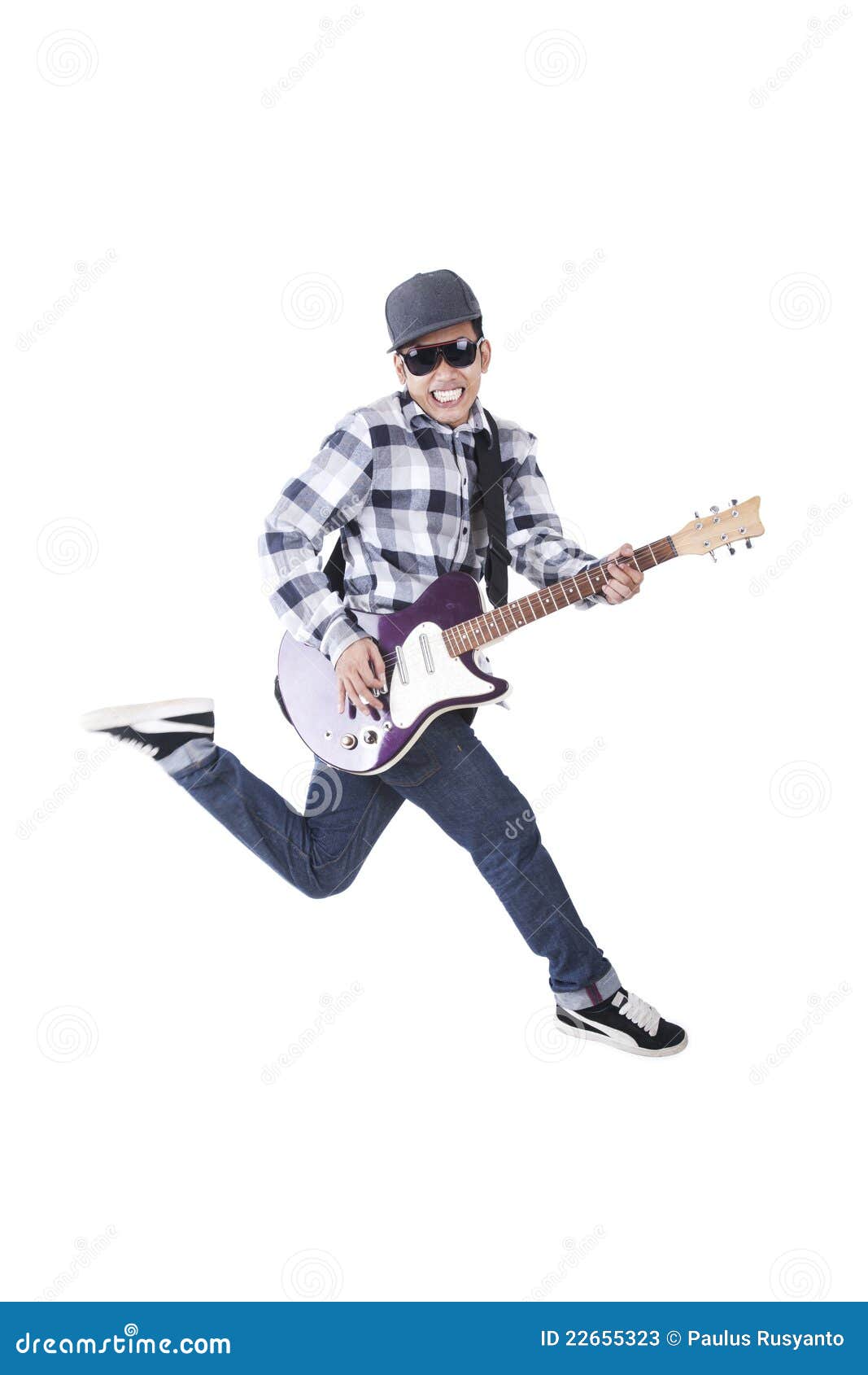 Jumping with Guitar Electric