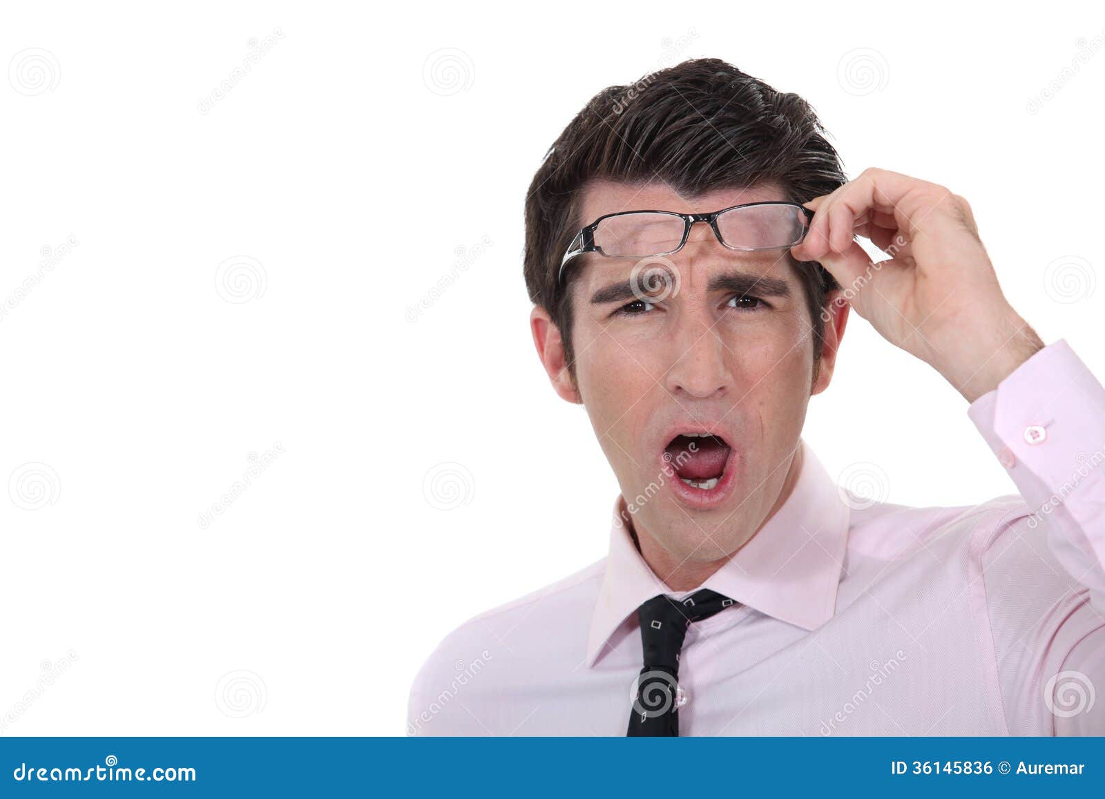 Man Taking His Glasses Off Royalty Free Stock Image