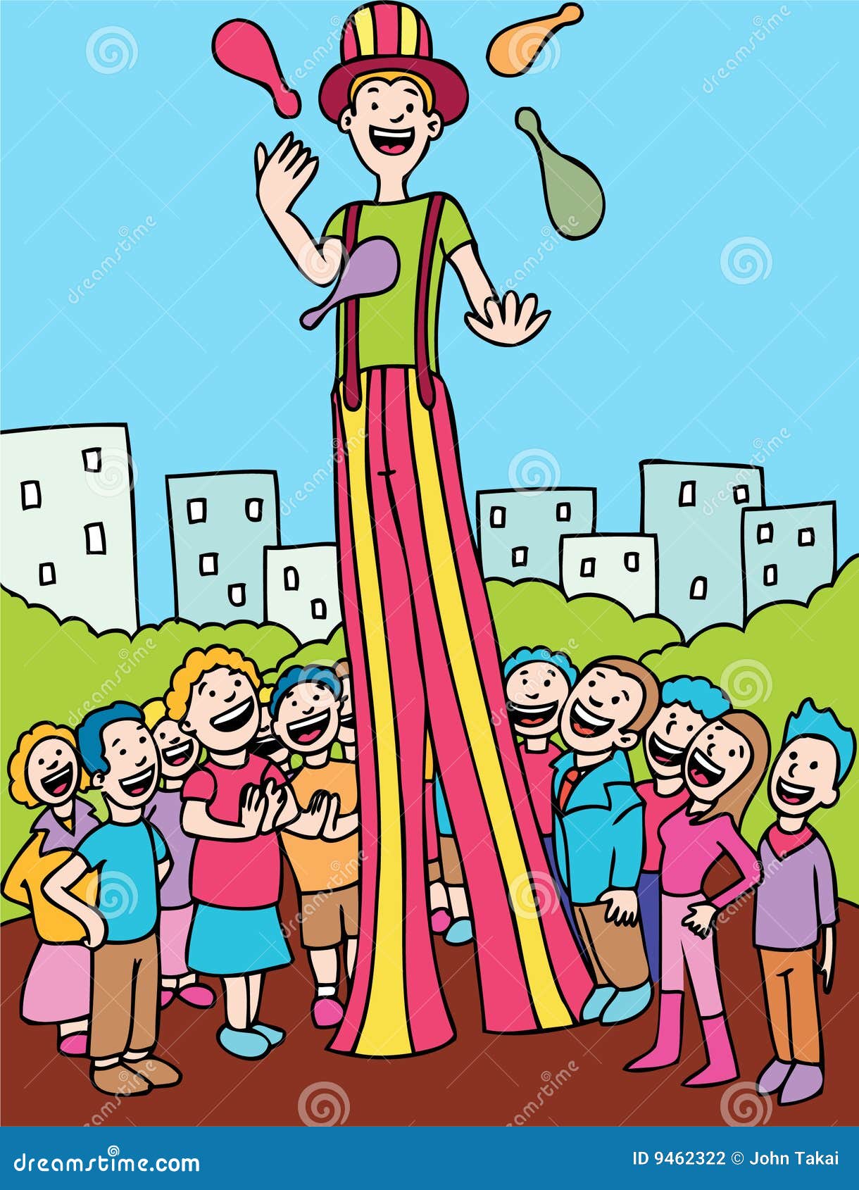 Man Walking On Stilts Stock Photography Image 9462322