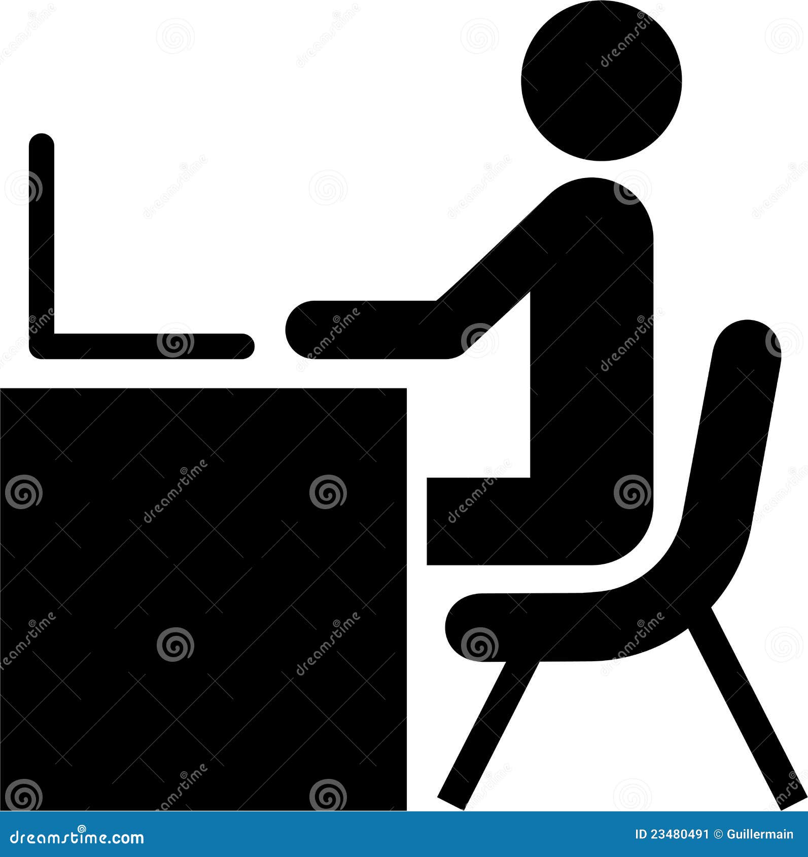 clipart man working at desk - photo #26