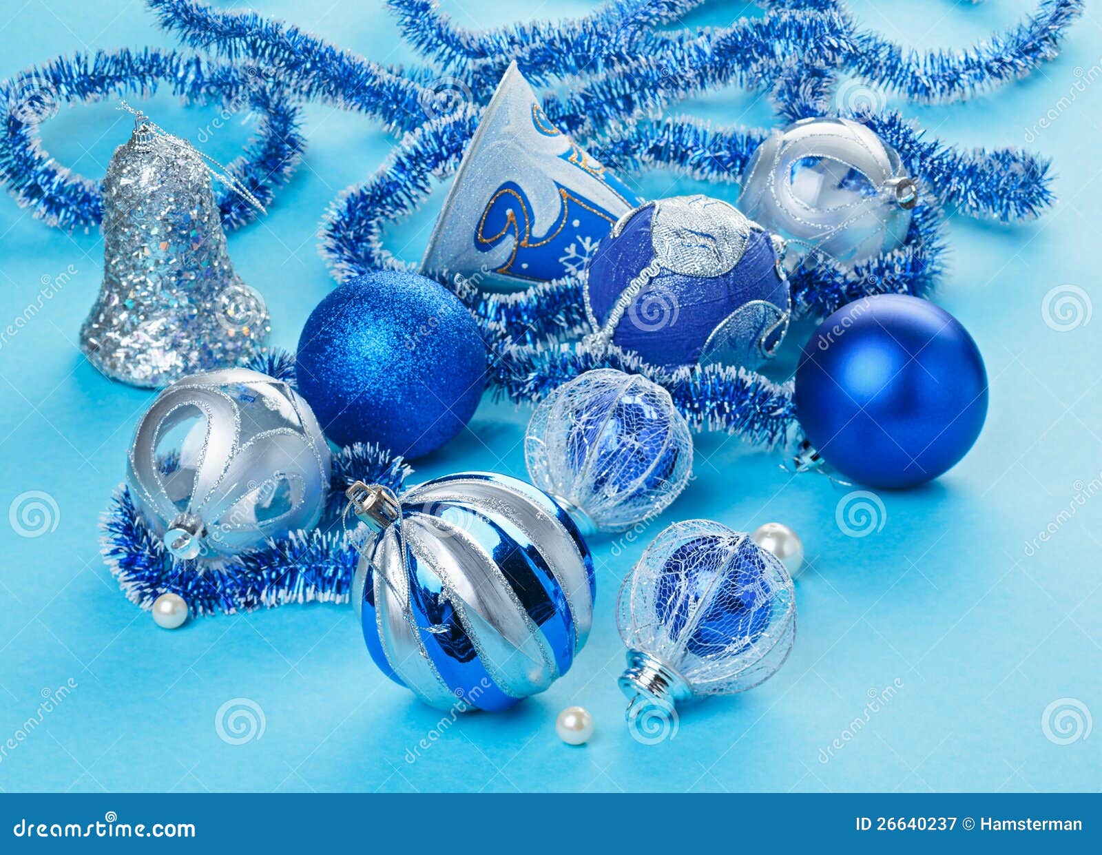 many christmas decorations toys on light blue royalty free many christmas decorations toys on light blue royalty free