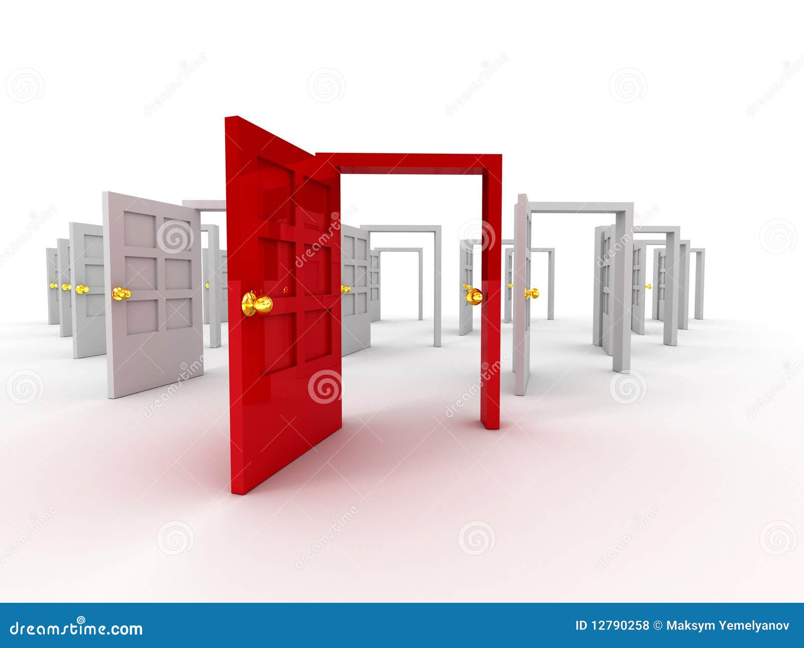 Many Doors Royalty Free Stock Photos Image 12790258