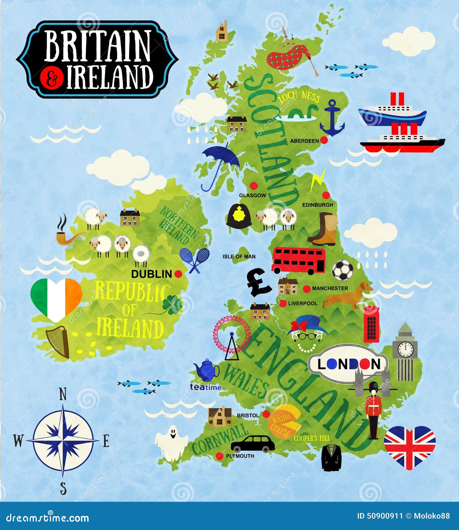 clipart map of uk and ireland - photo #17