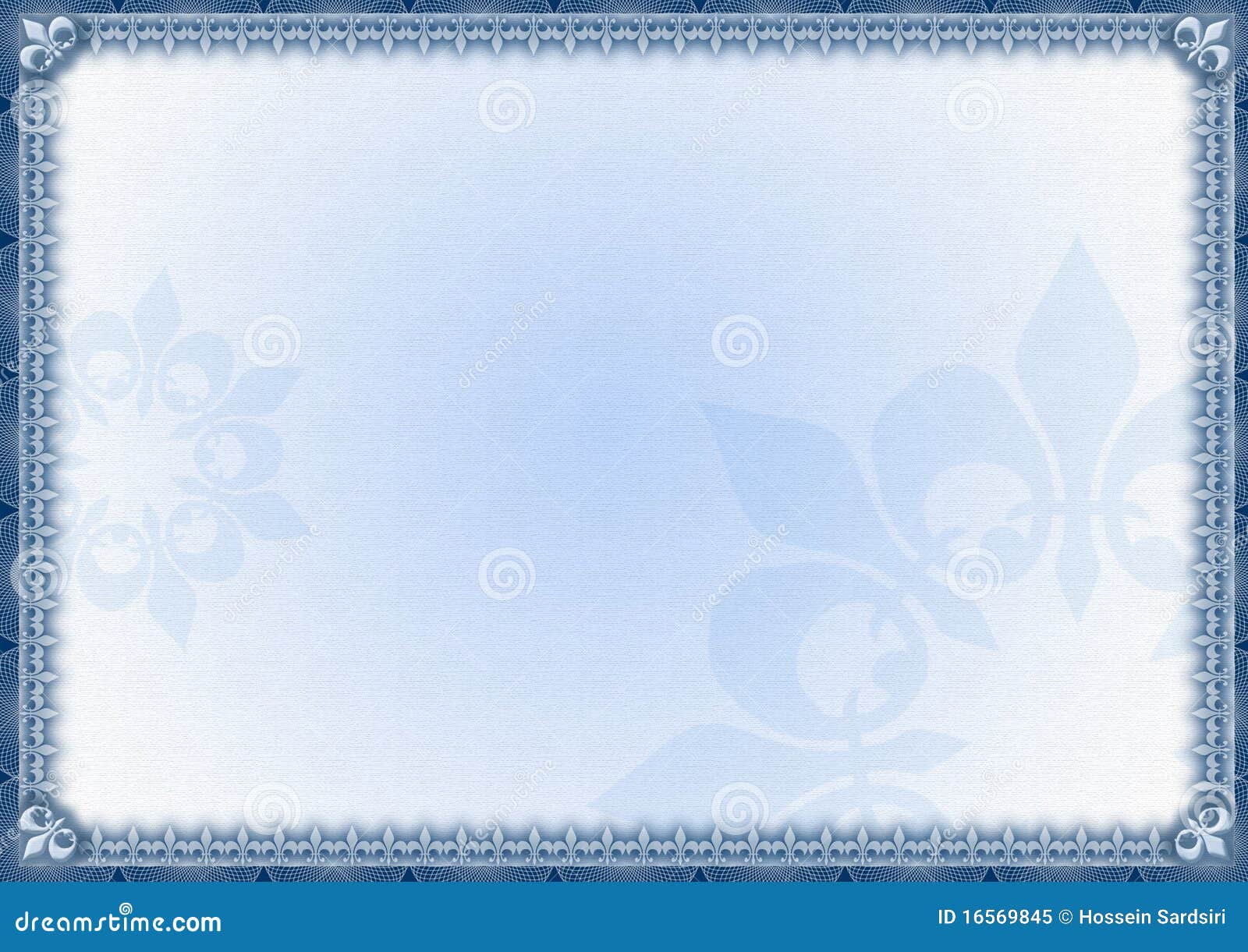 Elegant Blue Certificate Border Elegant Blue Certificate Border