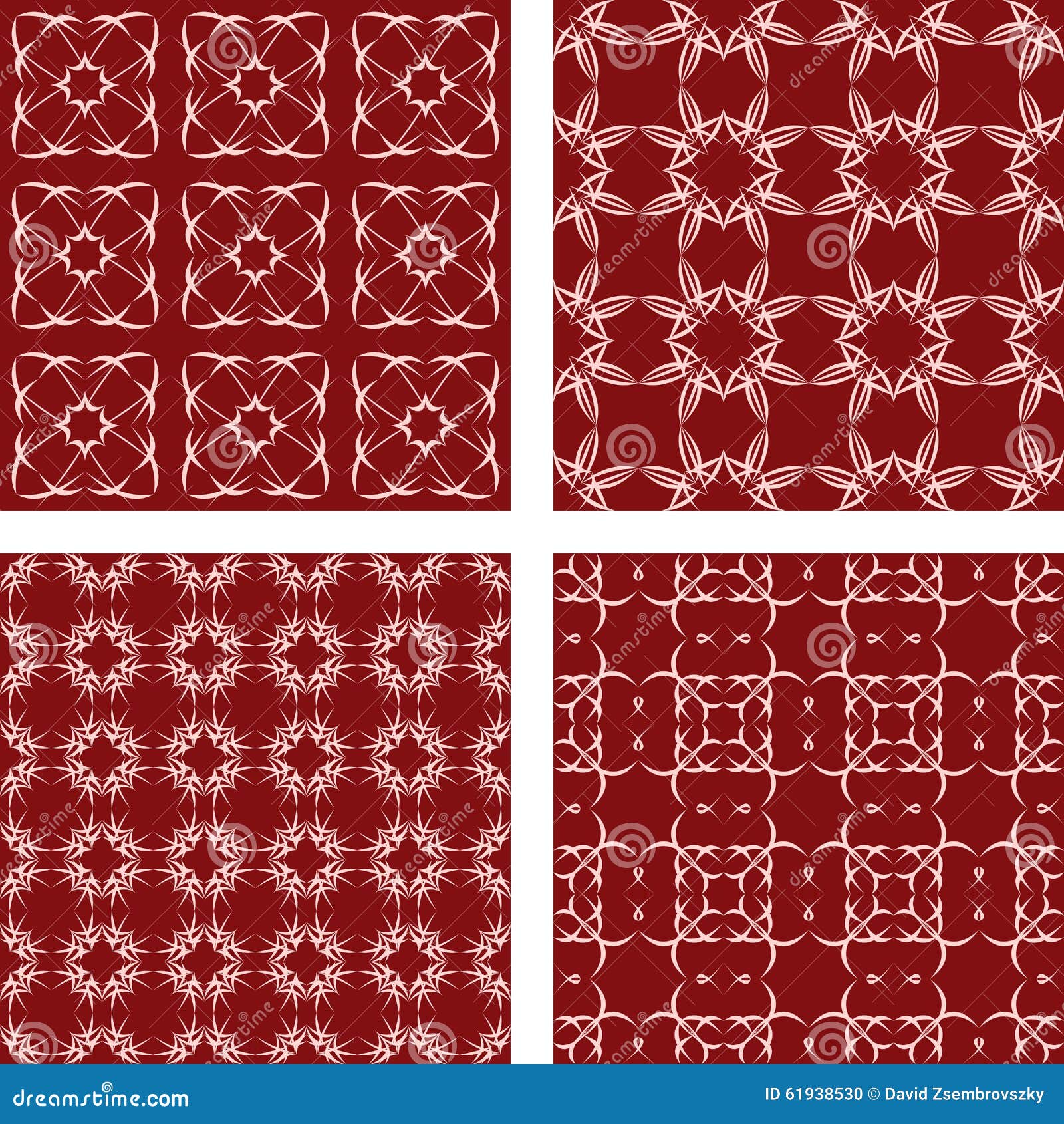 Maroon Seamless Pattern Background Set Stock Vector Image 61938530