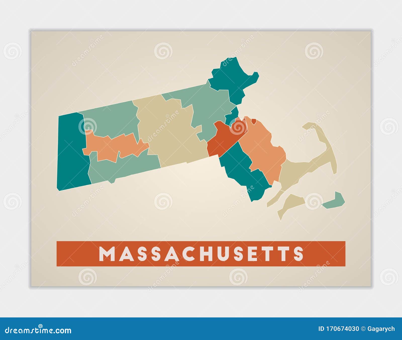 Massachusetts Poster Vector Illustratie Illustration Of Democratie