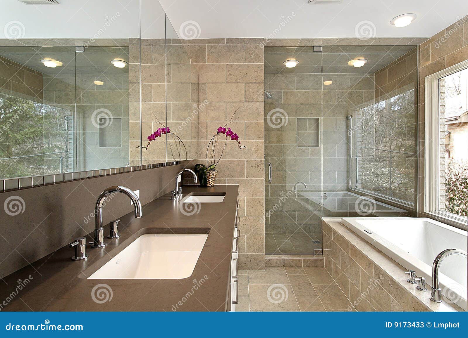 Master Bath In Luxury Home Stock Photos - Image: 9173433