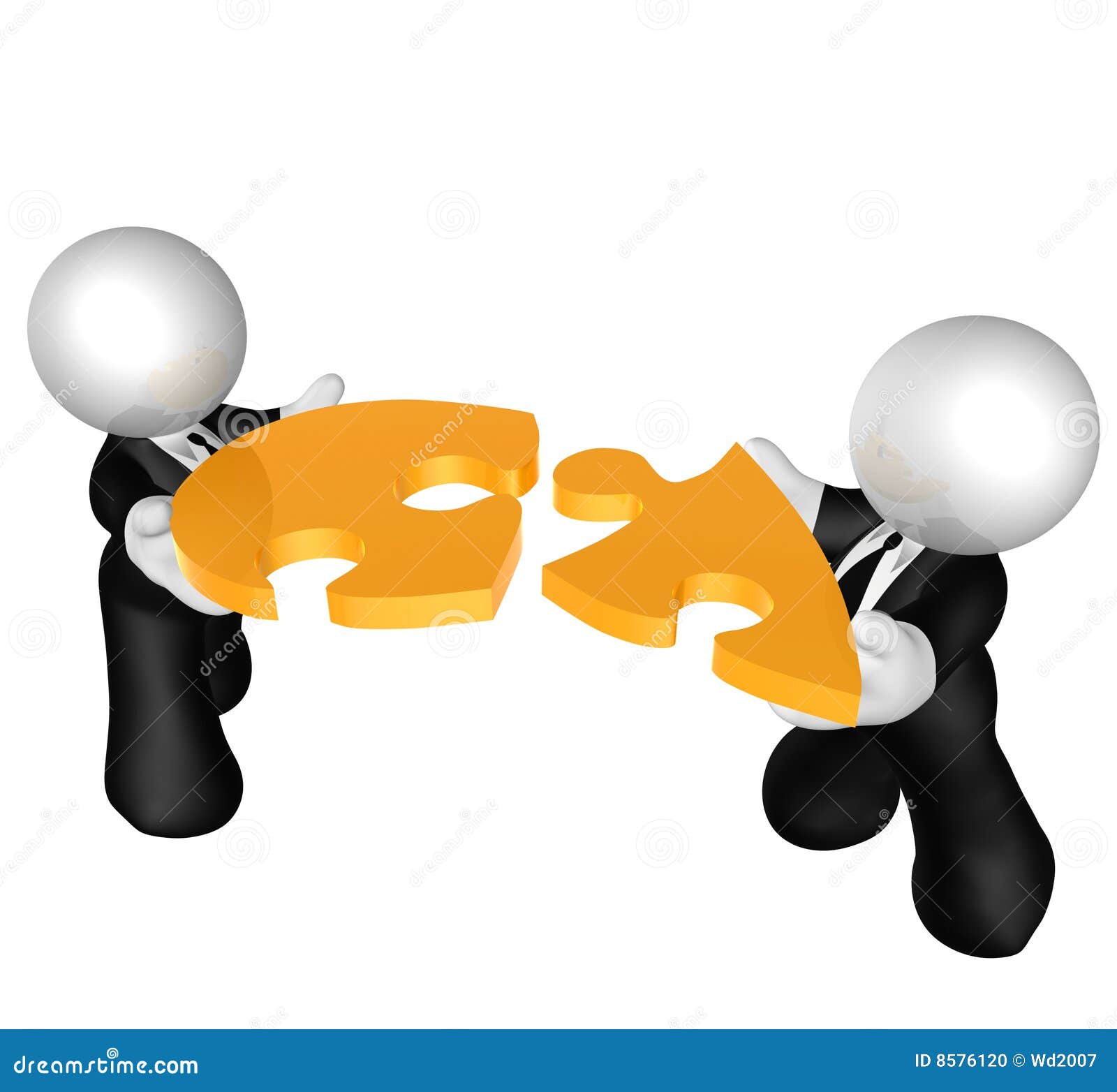 Matching The Puzzle Piece Solution Stock Photo - Image 