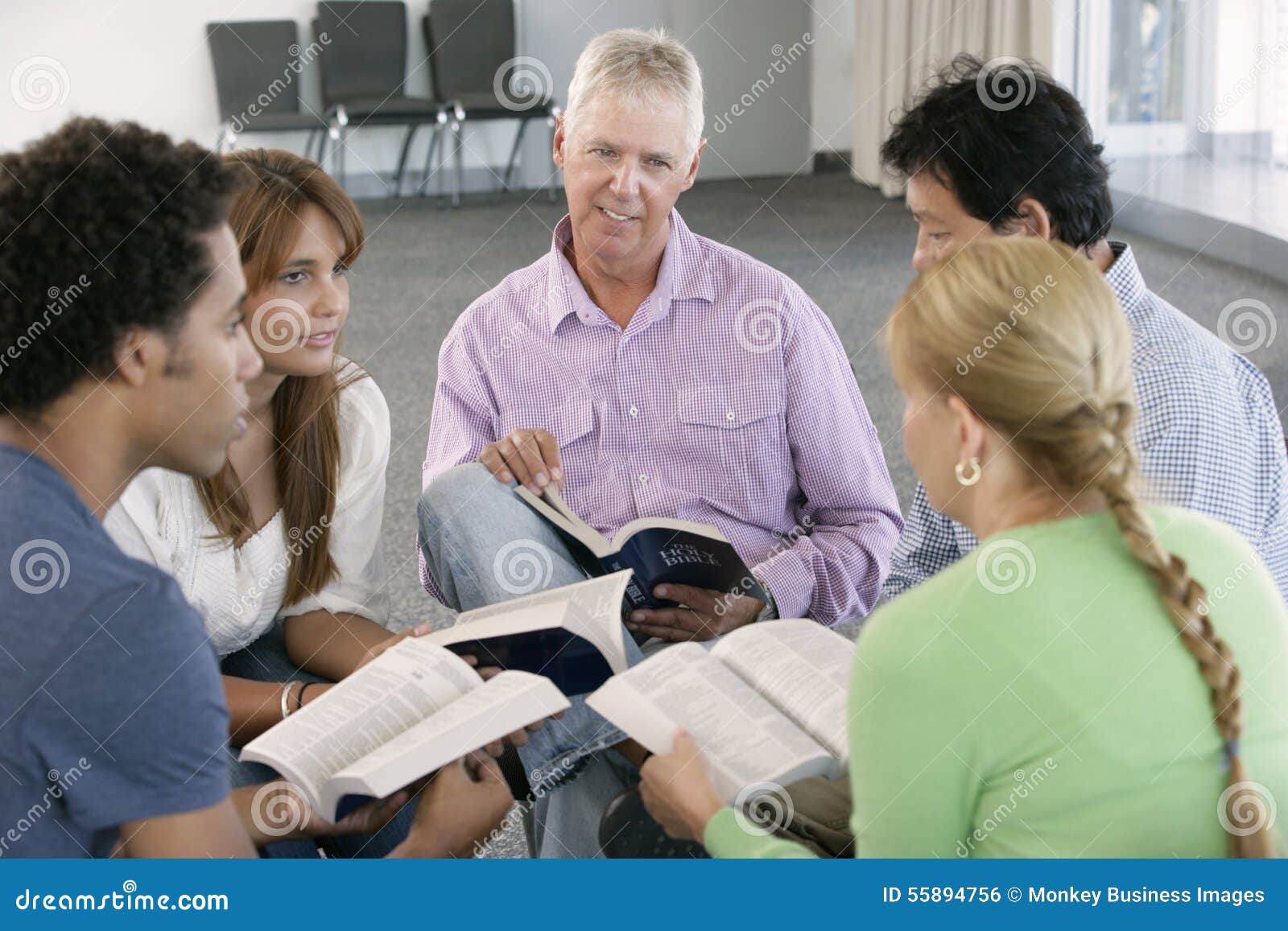 Meeting Of Bible Study Group Stock Photo - Image: 55894756