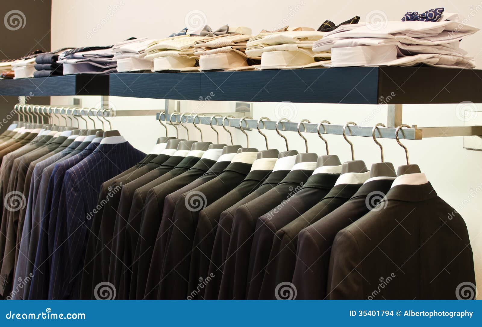 Stock Images: Mens clothing store